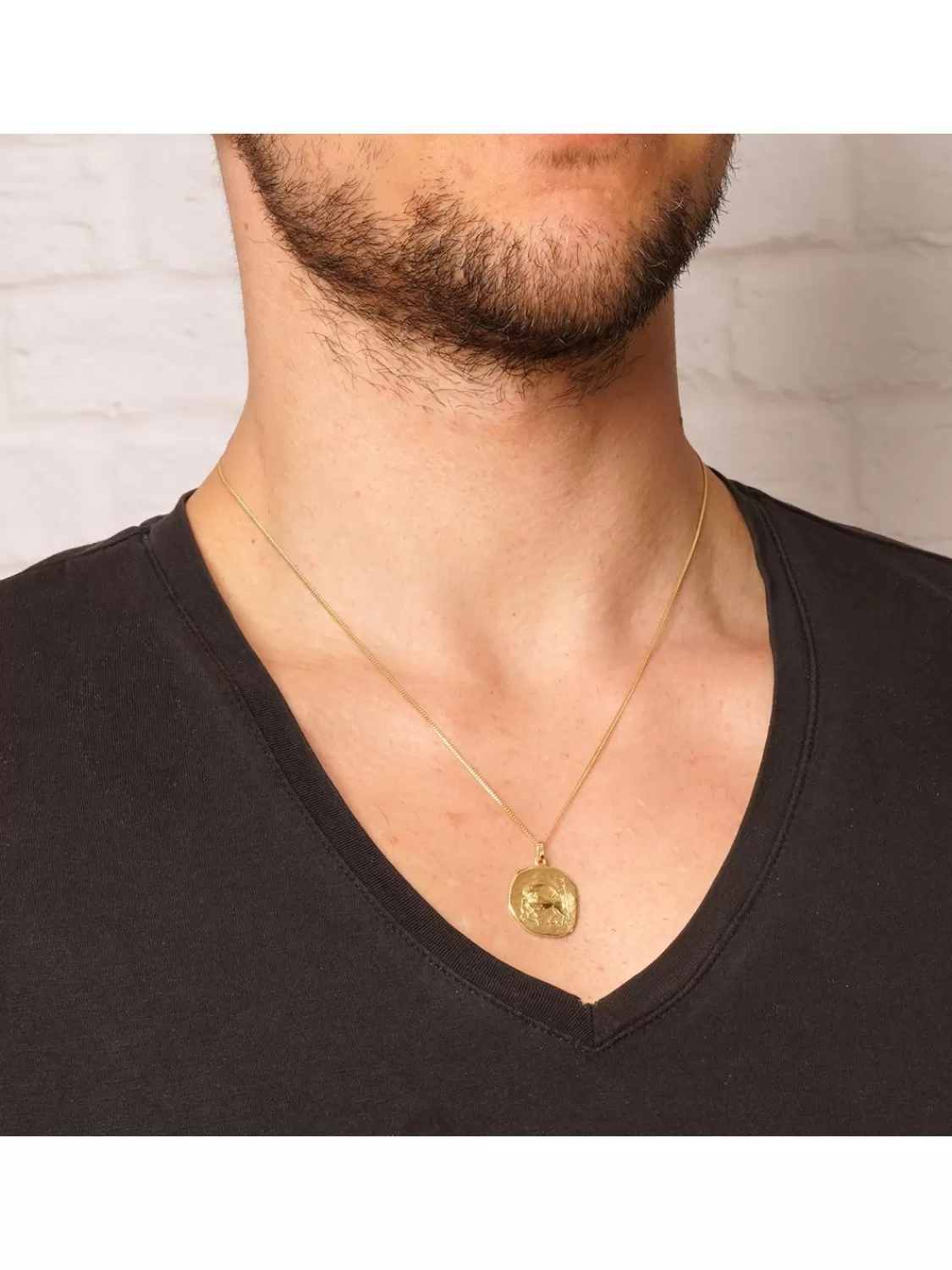 trendor Steinbock Sternzeichen O 20 Mm Mit 333/8K Herren-Goldkette | Herrenschmuck