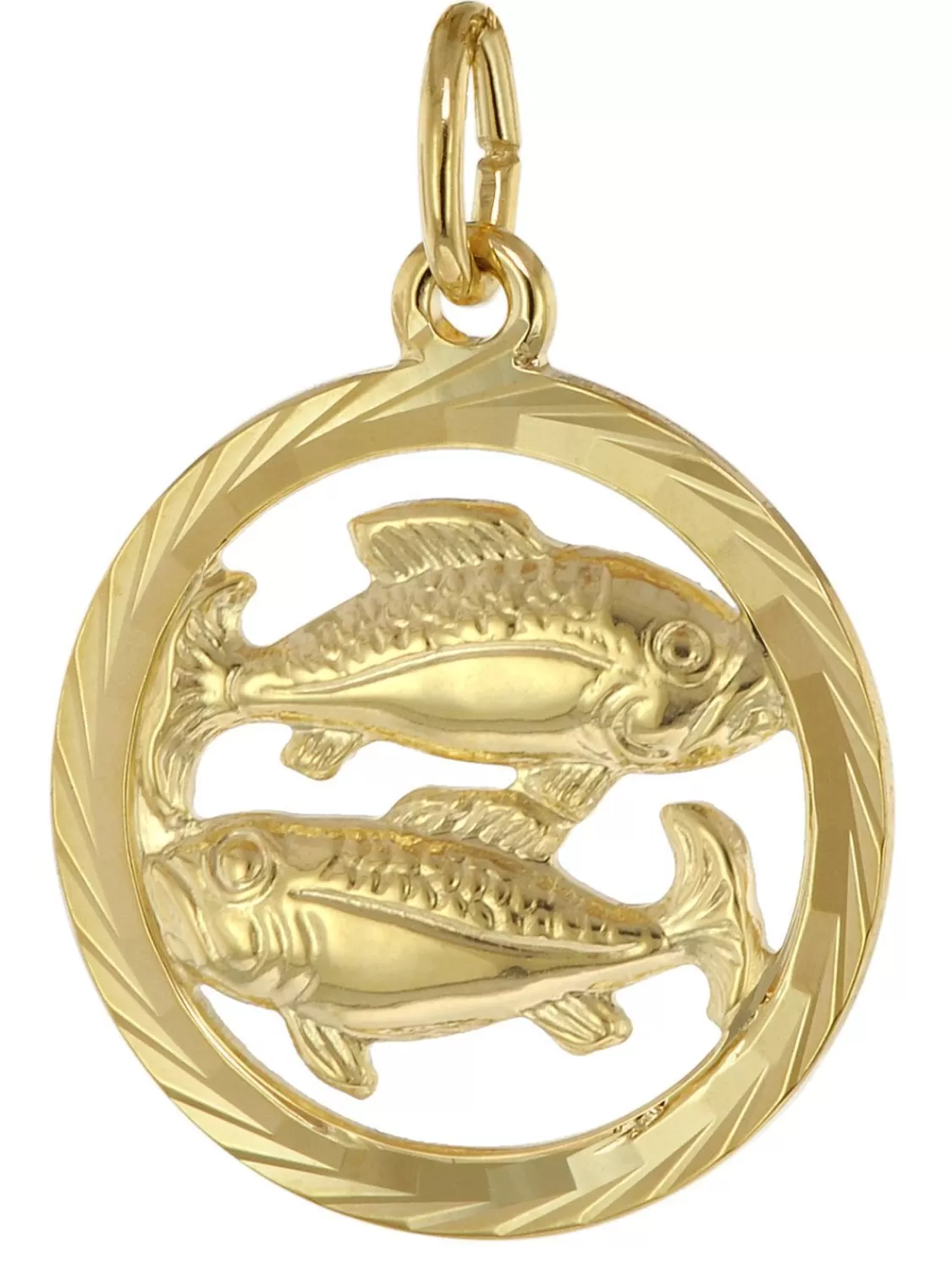 trendor Sternzeichen Fische 333 Gold Anhanger O 16 Mm | Herrenschmuck