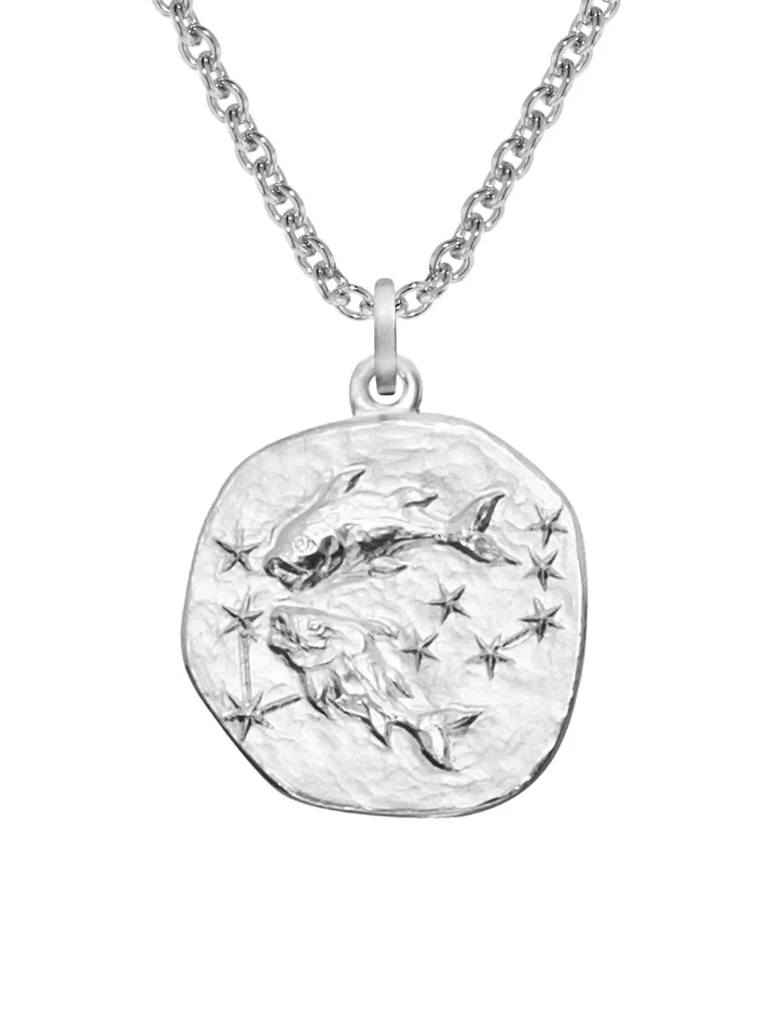 trendor Sternzeichen Fische Mit Halskette 925 Silber O 16 Mm | Herrenschmuck