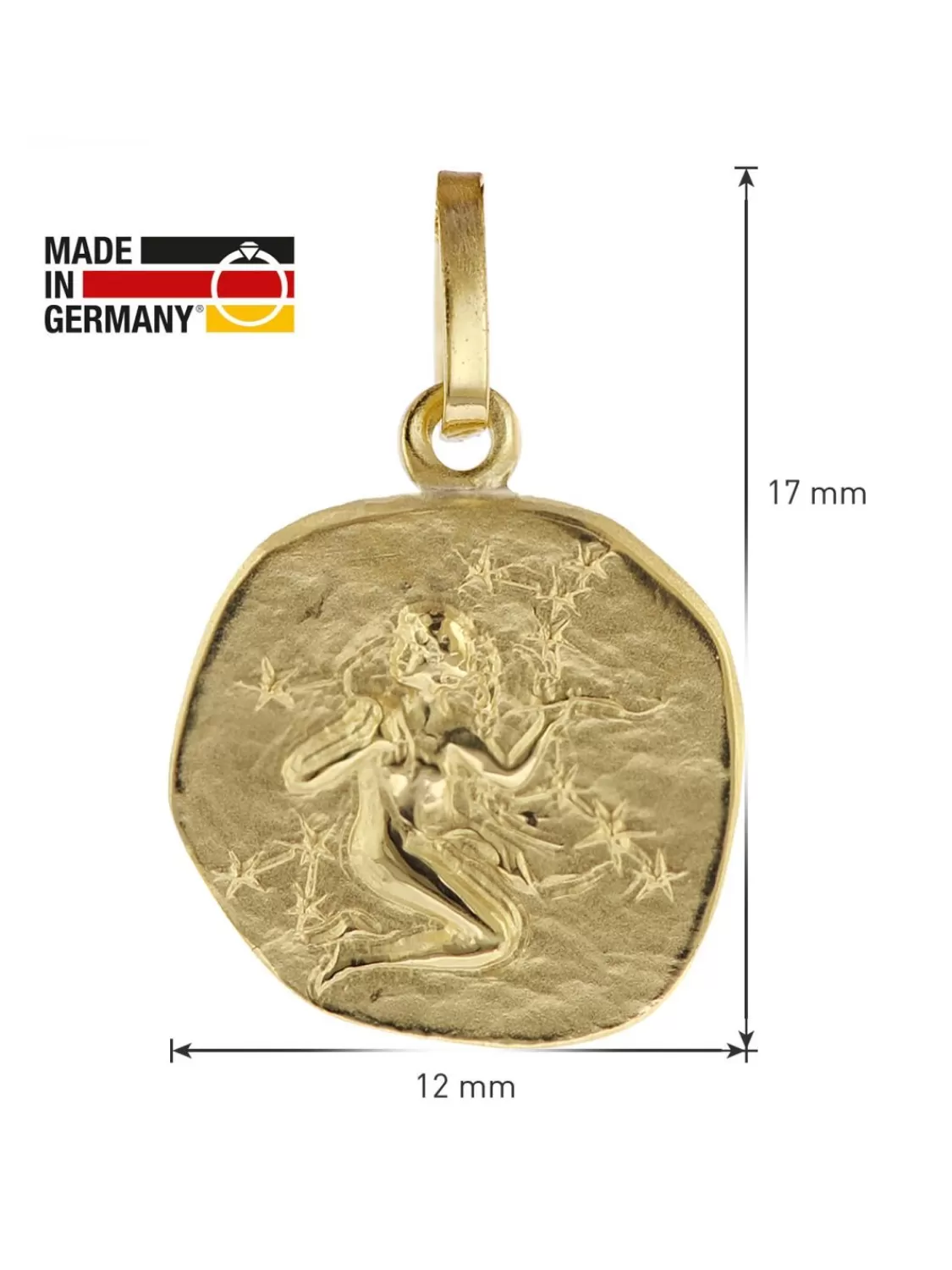 trendor Sternzeichen Fur Kinder Jungfrau Gold 333 Anhanger + Kette | Kinderschmuck