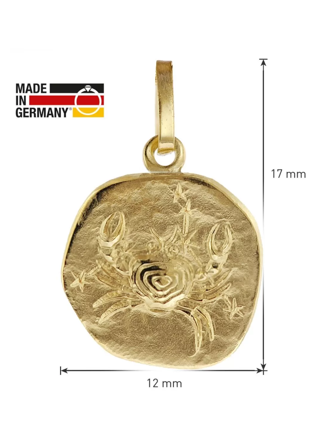 trendor Sternzeichen Fur Kinder Krebs Gold 333 Anhanger + Halskette | Kinderschmuck