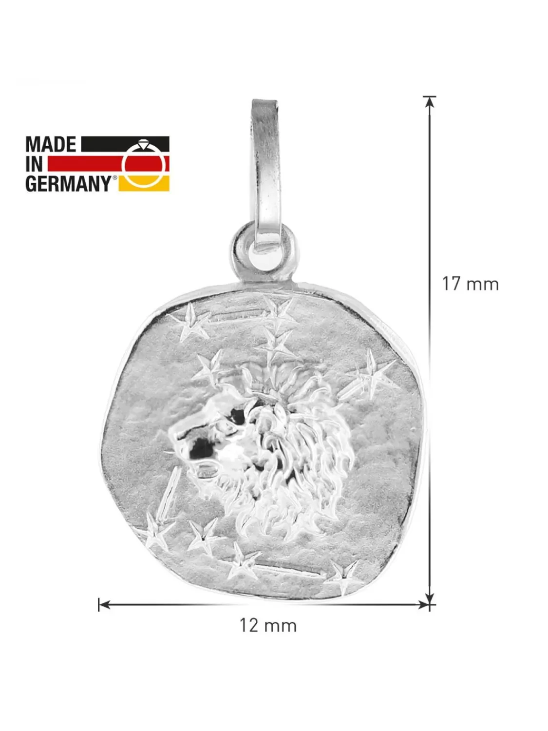 trendor Sternzeichen Fur Kinder Lowe Weisgold 333 Anhanger + Kette | Kinderschmuck