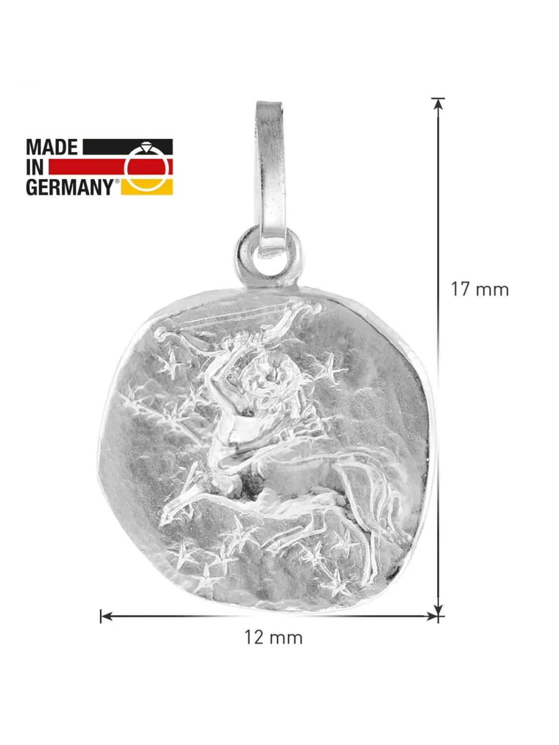 trendor Sternzeichen Fur Kinder Schutze Weisgold 333 Anhanger + Kette | Kinderschmuck