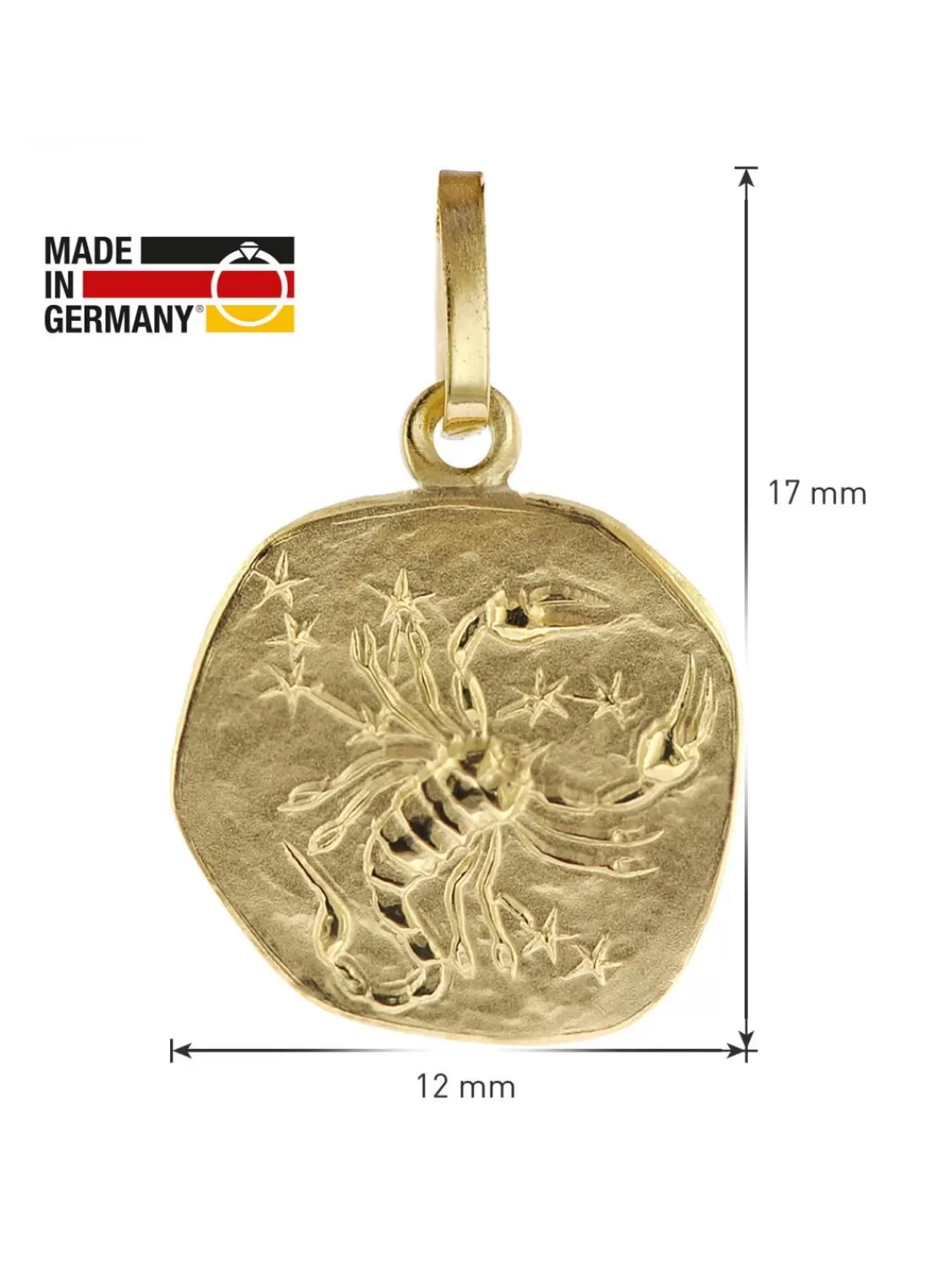 trendor Sternzeichen Fur Kinder Skorpion Gold 333 Anhanger + Kette | Kinderschmuck