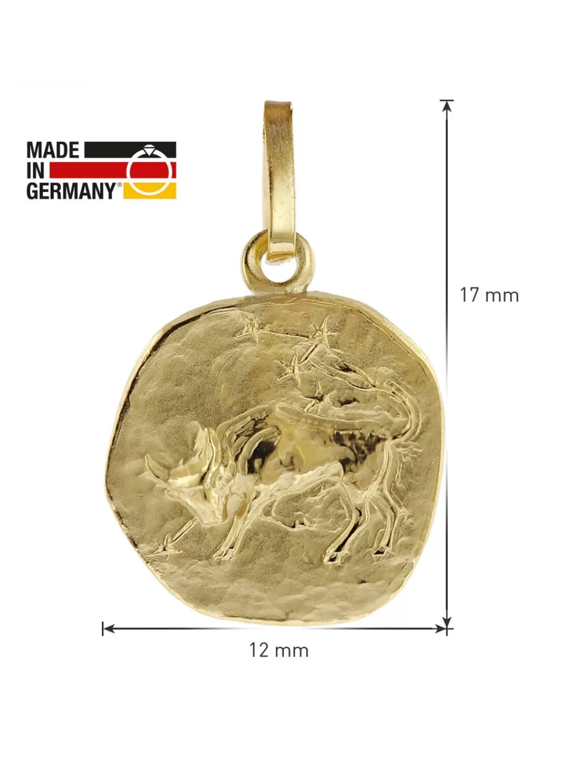 trendor Sternzeichen Fur Kinder Stier Gold 333 Anhanger + Halskette | Kinderschmuck