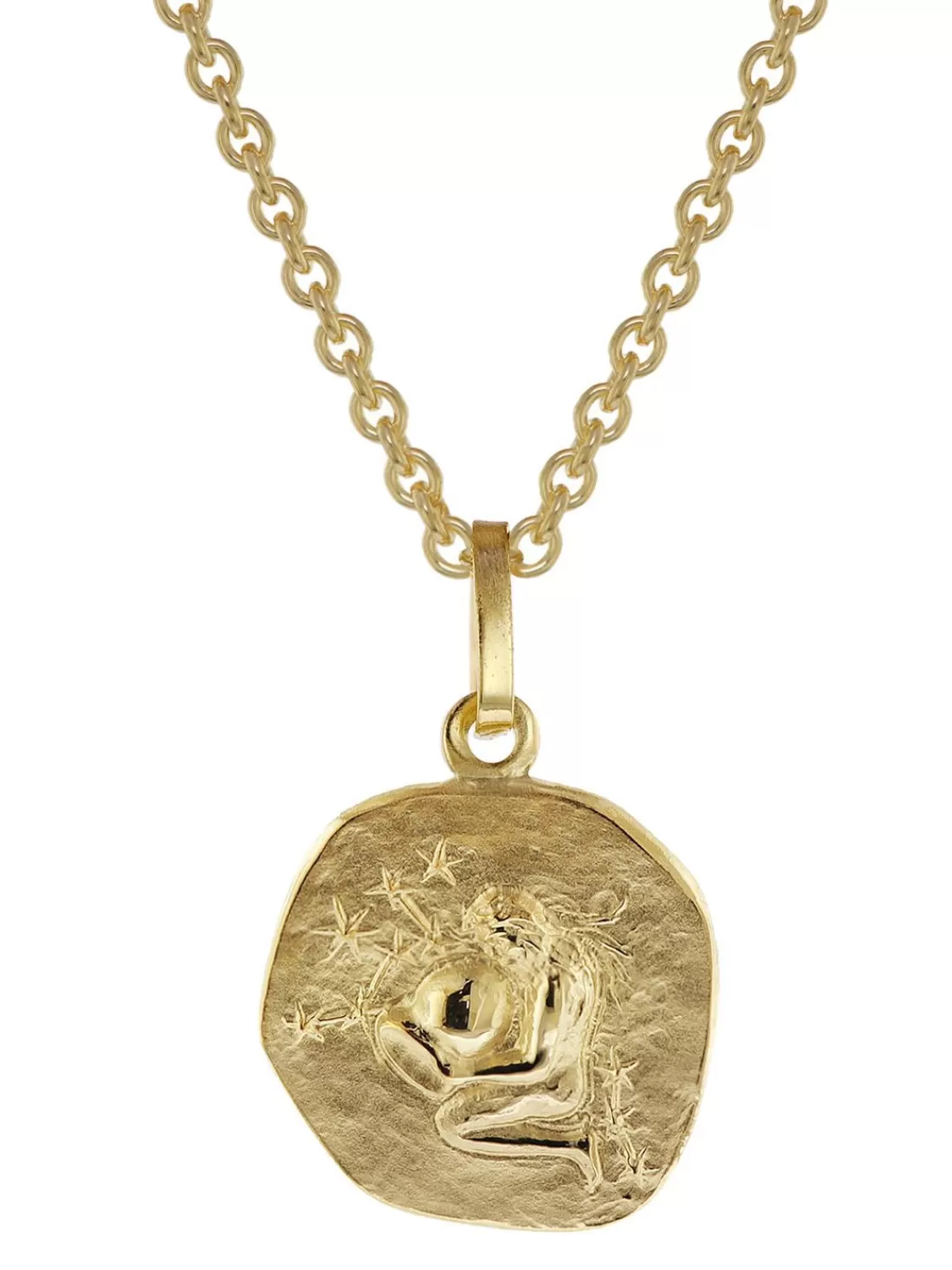 trendor Sternzeichen Fur Kinder Wassermann Gold 333 Anhanger + Kette | Kinderschmuck