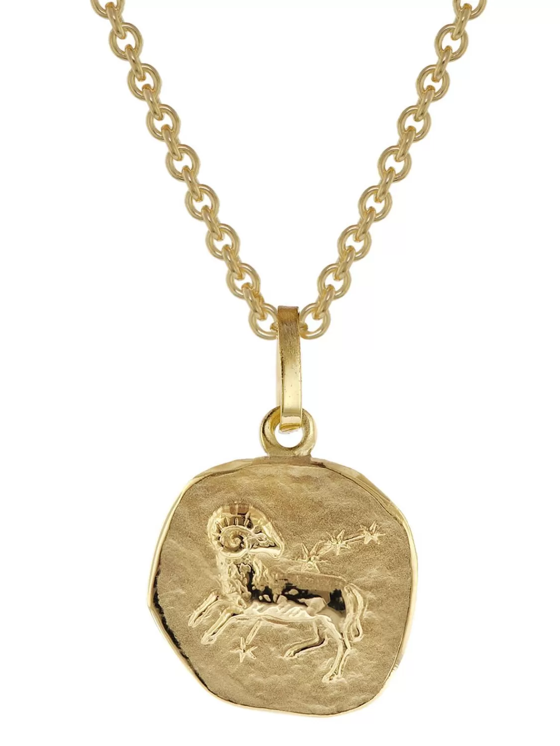 trendor Sternzeichen Fur Kinder Widder Gold 333 Anhanger + Halskette | Kinderschmuck