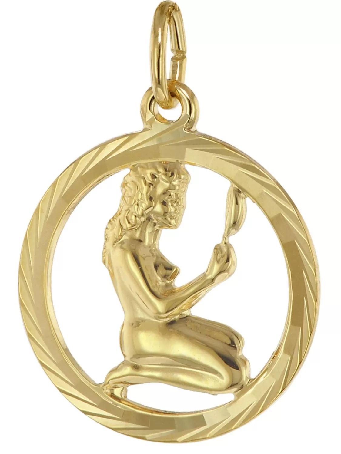 trendor Sternzeichen Jungfrau 333 Gold Anhanger O 16 Mm | Herrenschmuck