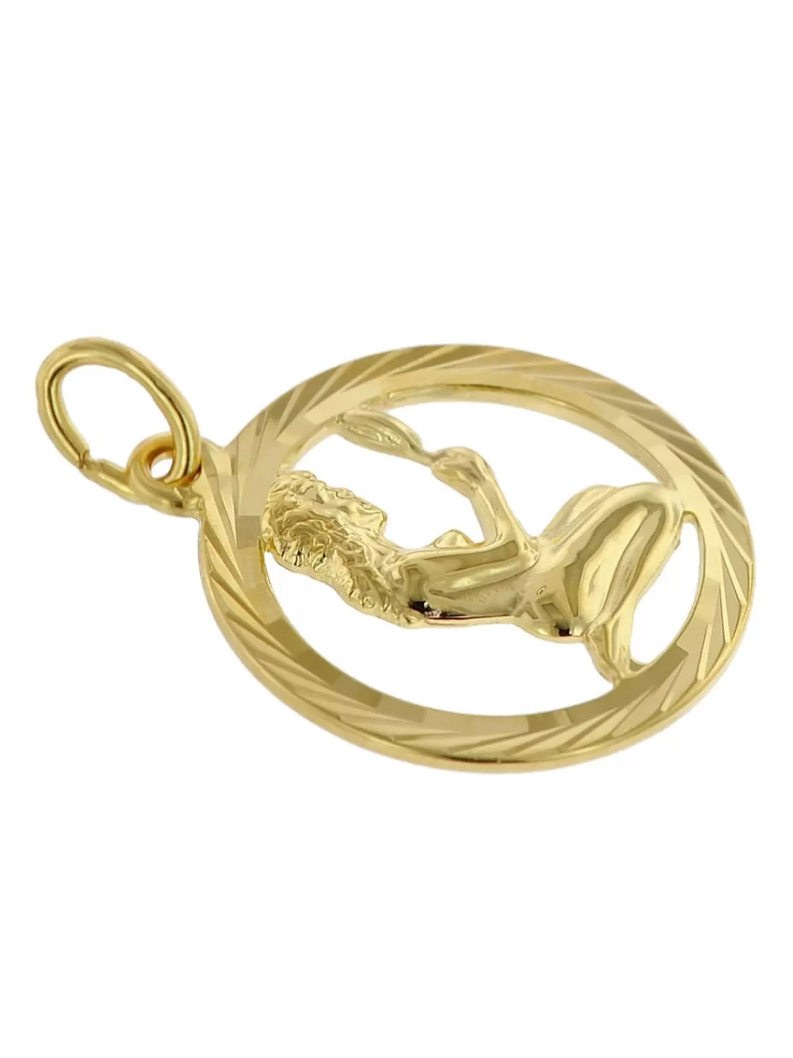 trendor Sternzeichen Jungfrau Gold 333 Anhanger O 16 Mm + Halskette | Herrenschmuck