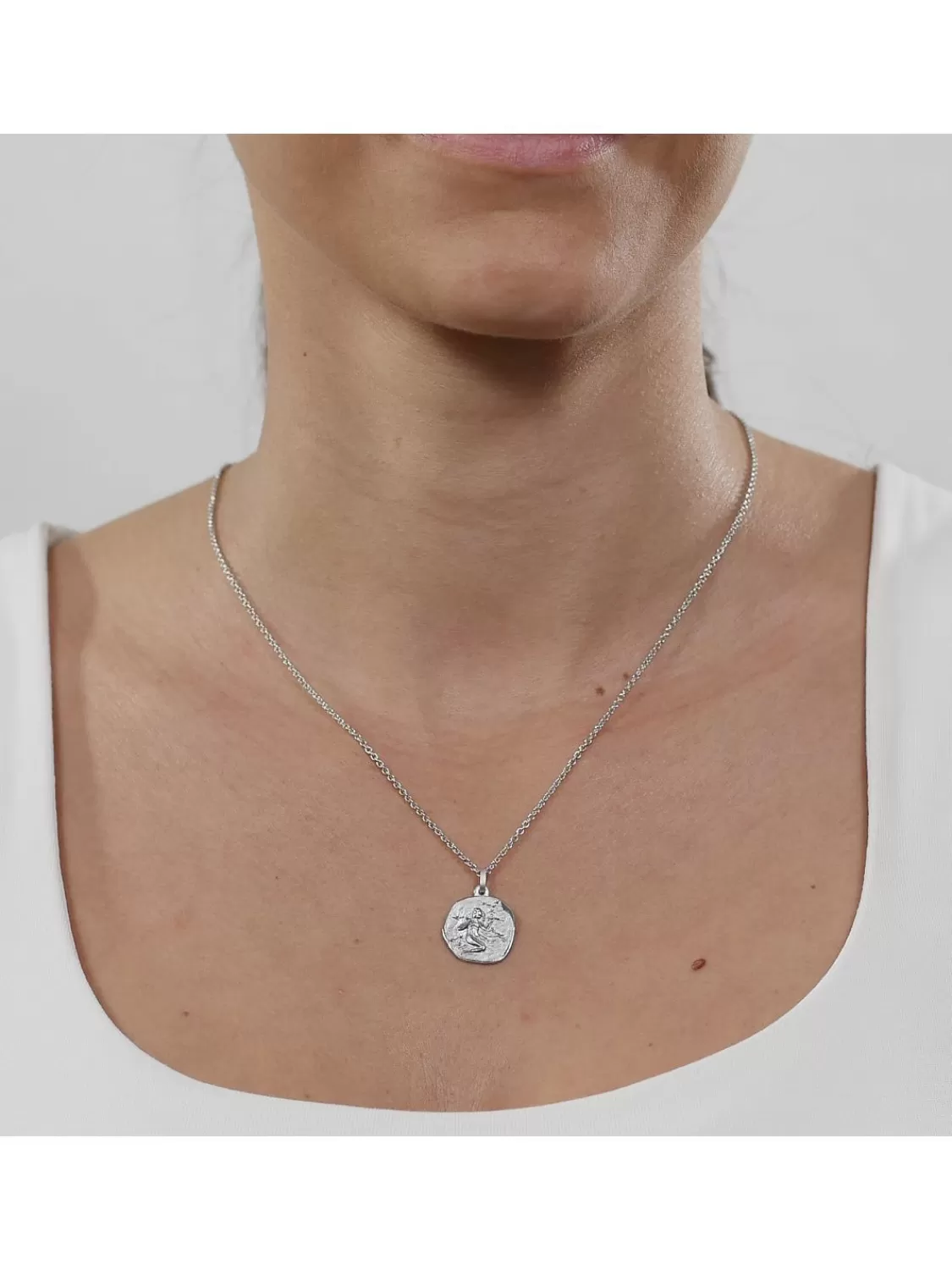 trendor Sternzeichen Jungfrau Mit Halskette 925 Silber O 16 Mm | Herrenschmuck