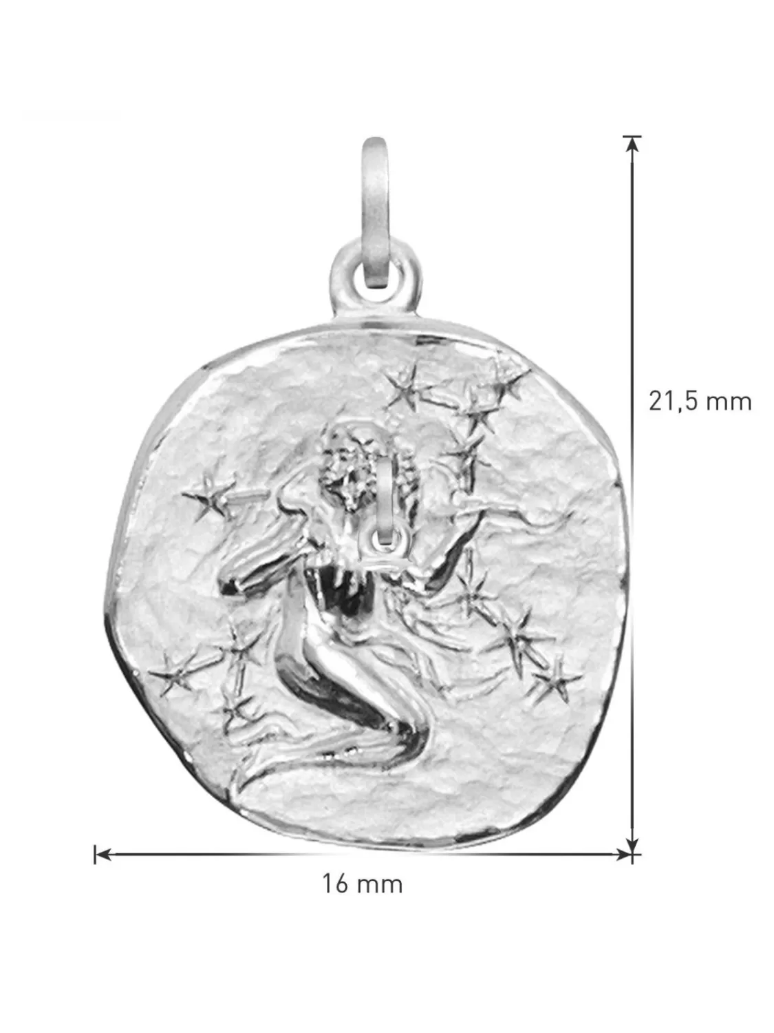 trendor Sternzeichen Jungfrau Mit Halskette 925 Silber O 16 Mm | Herrenschmuck