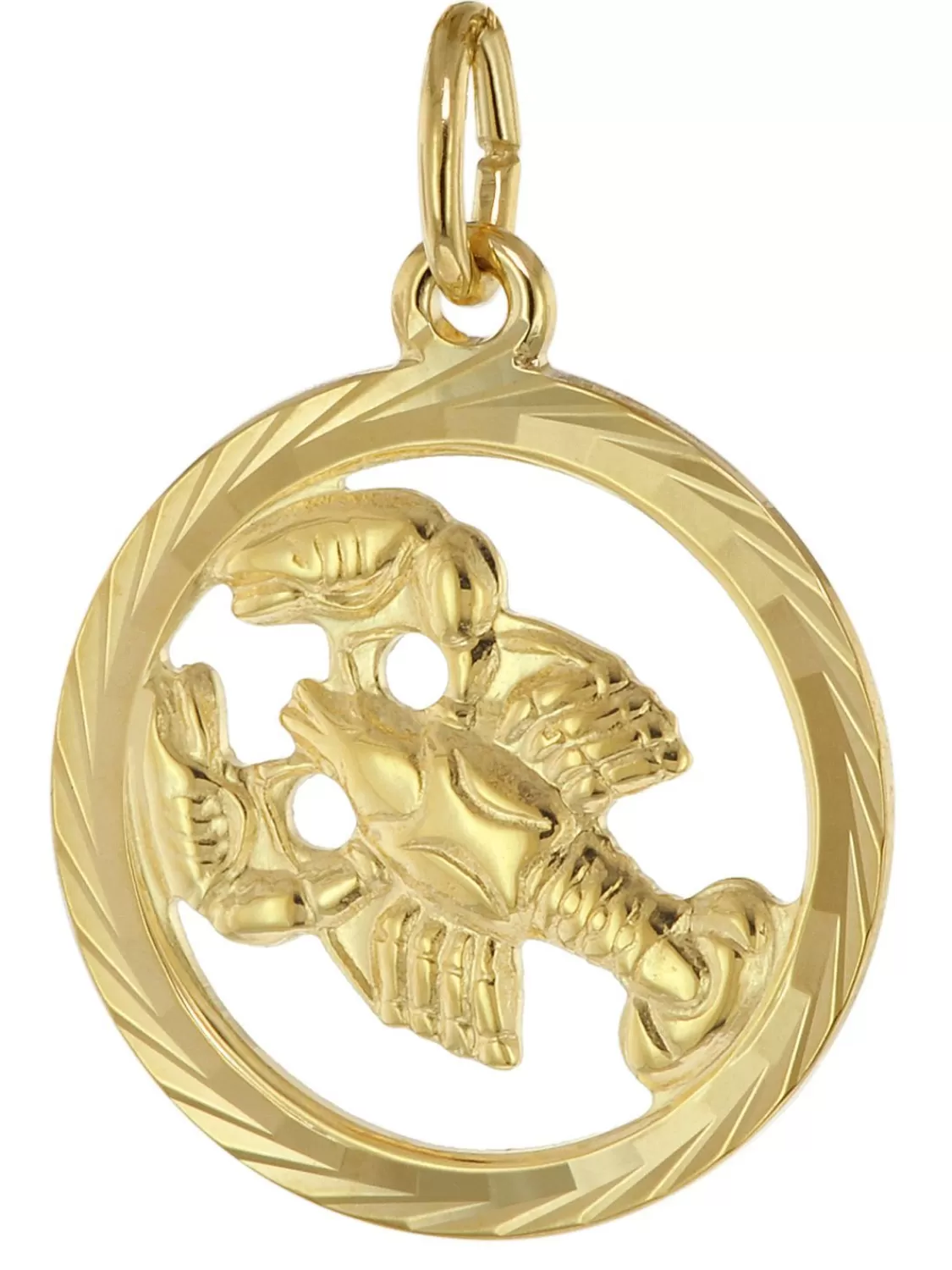 trendor Sternzeichen Krebs 333 Gold Anhanger O 16 Mm | Herrenschmuck