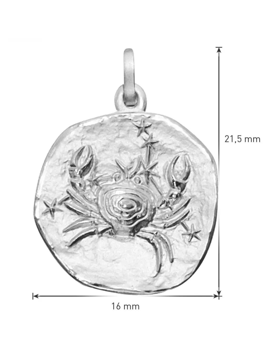 trendor Sternzeichen Krebs Mit Halskette 925 Silber O 16 Mm | Herrenschmuck