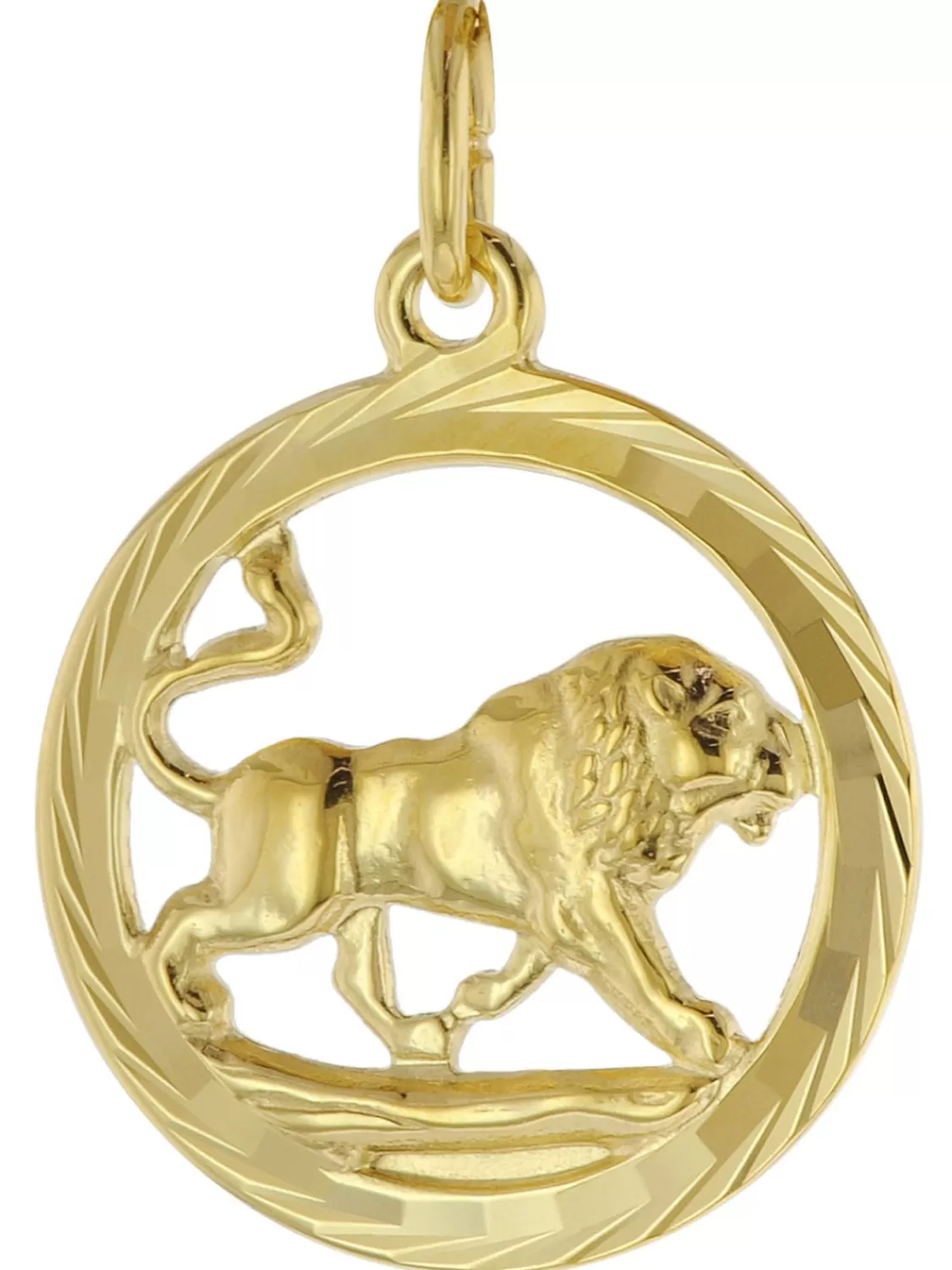 trendor Sternzeichen Lowe 333 Gold Anhanger O 16 Mm | Herrenschmuck