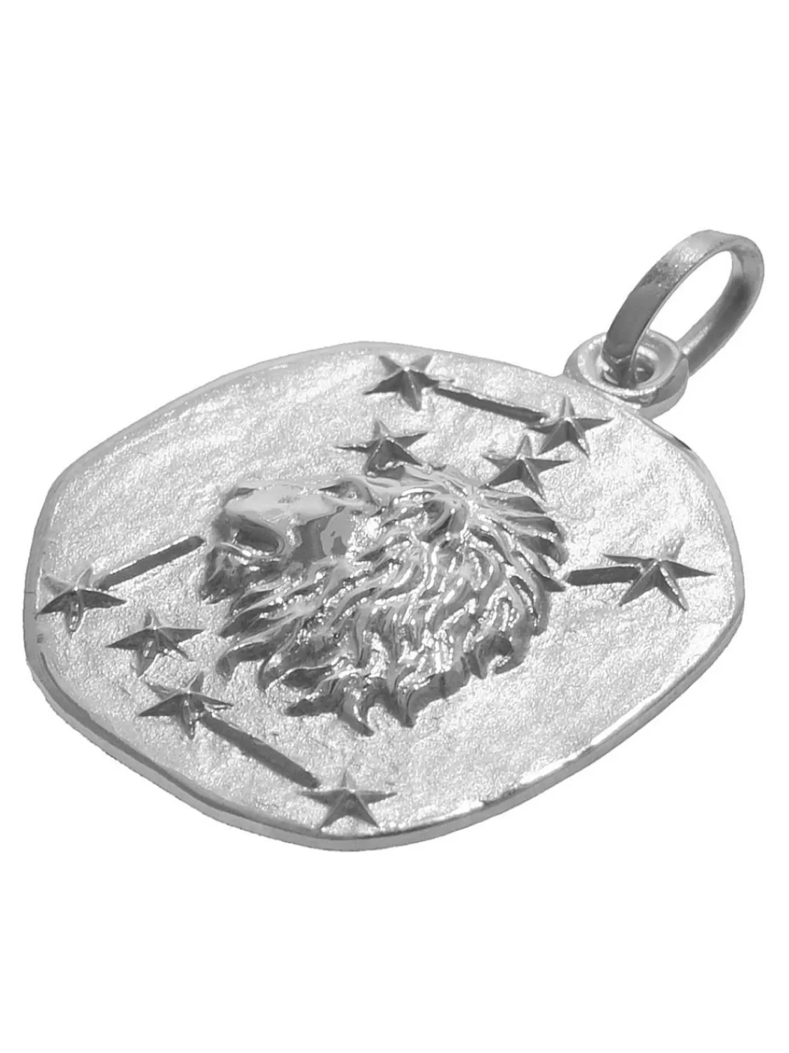 trendor Sternzeichen Lowe Mit Halskette 925 Silber O 16 Mm | Herrenschmuck