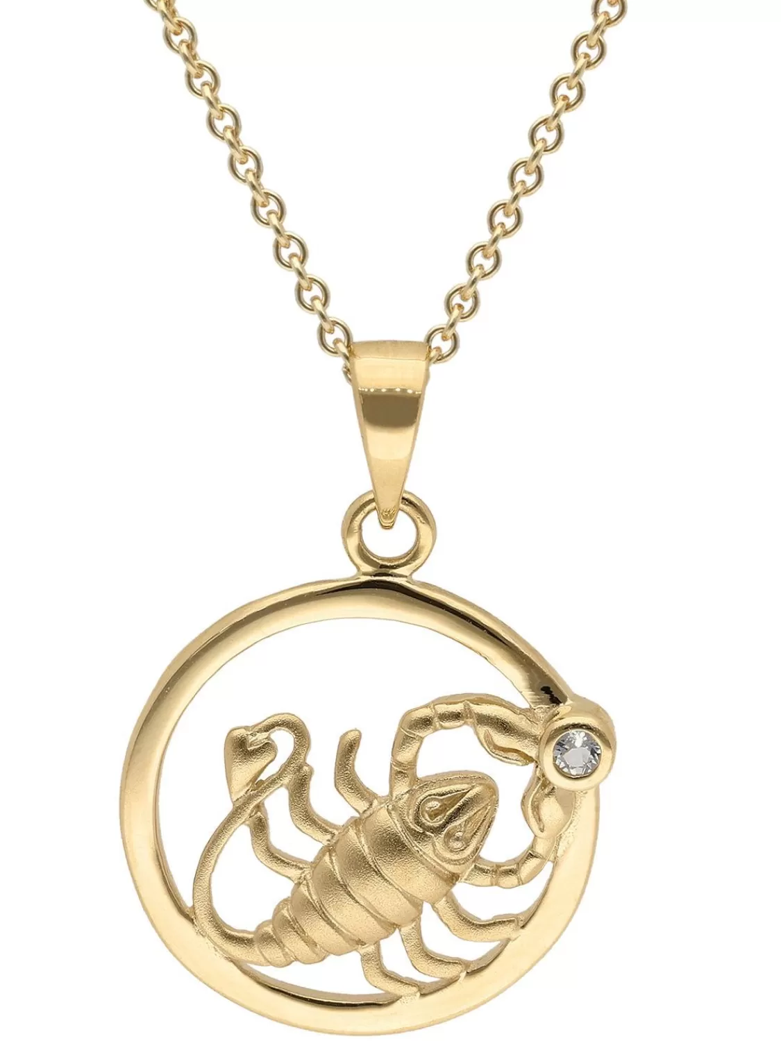 trendor Sternzeichen Skorpion Gold 333 Mit Topas + Vergoldete Kette | Damenschmuck