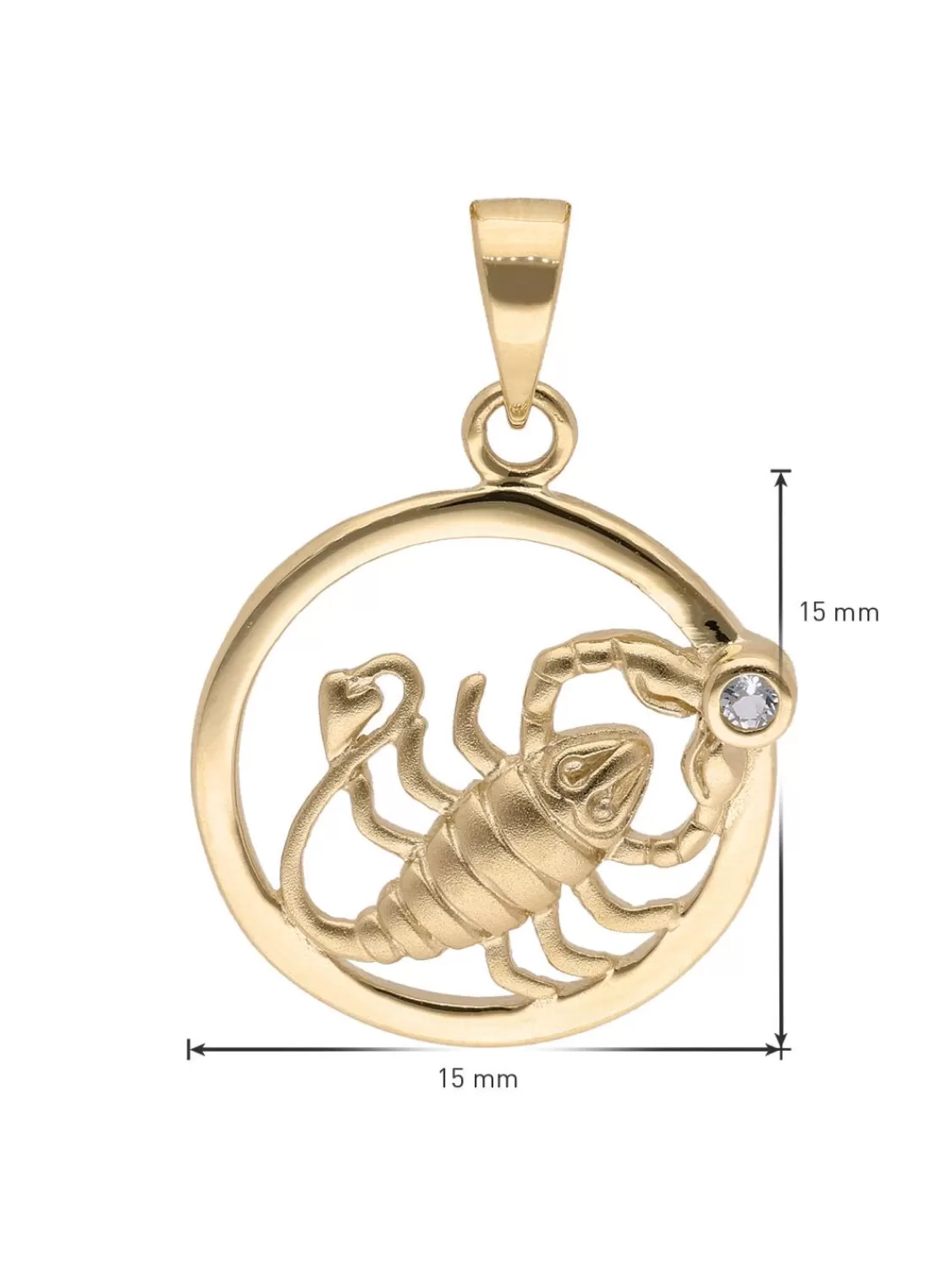 trendor Sternzeichen Skorpion Gold 333 Mit Topas + Vergoldete Kette | Damenschmuck