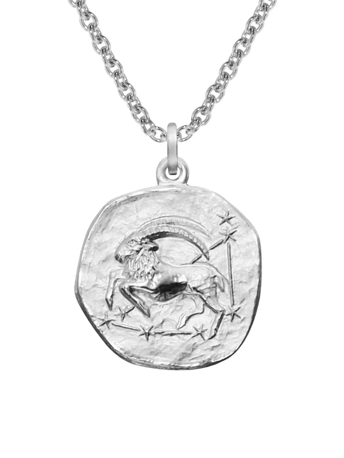 trendor Sternzeichen Steinbock Mit Halskette 925 Silber O 16 Mm | Herrenschmuck