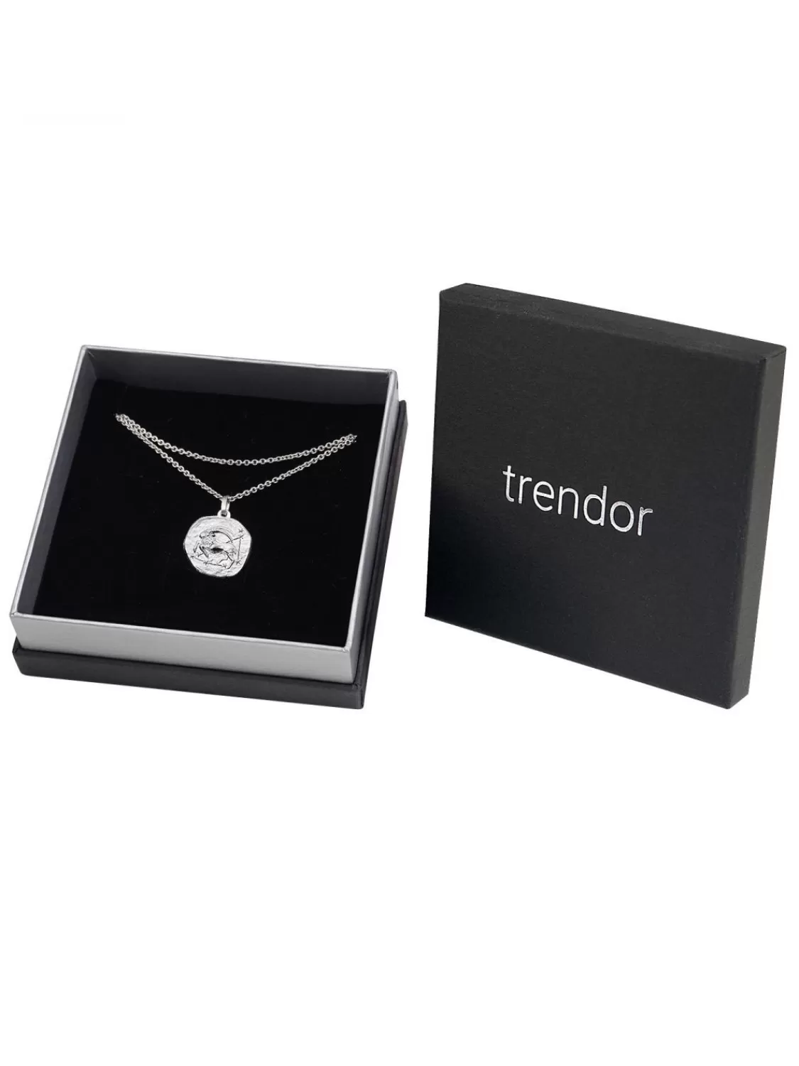 trendor Sternzeichen Steinbock Mit Halskette 925 Silber O 16 Mm | Herrenschmuck