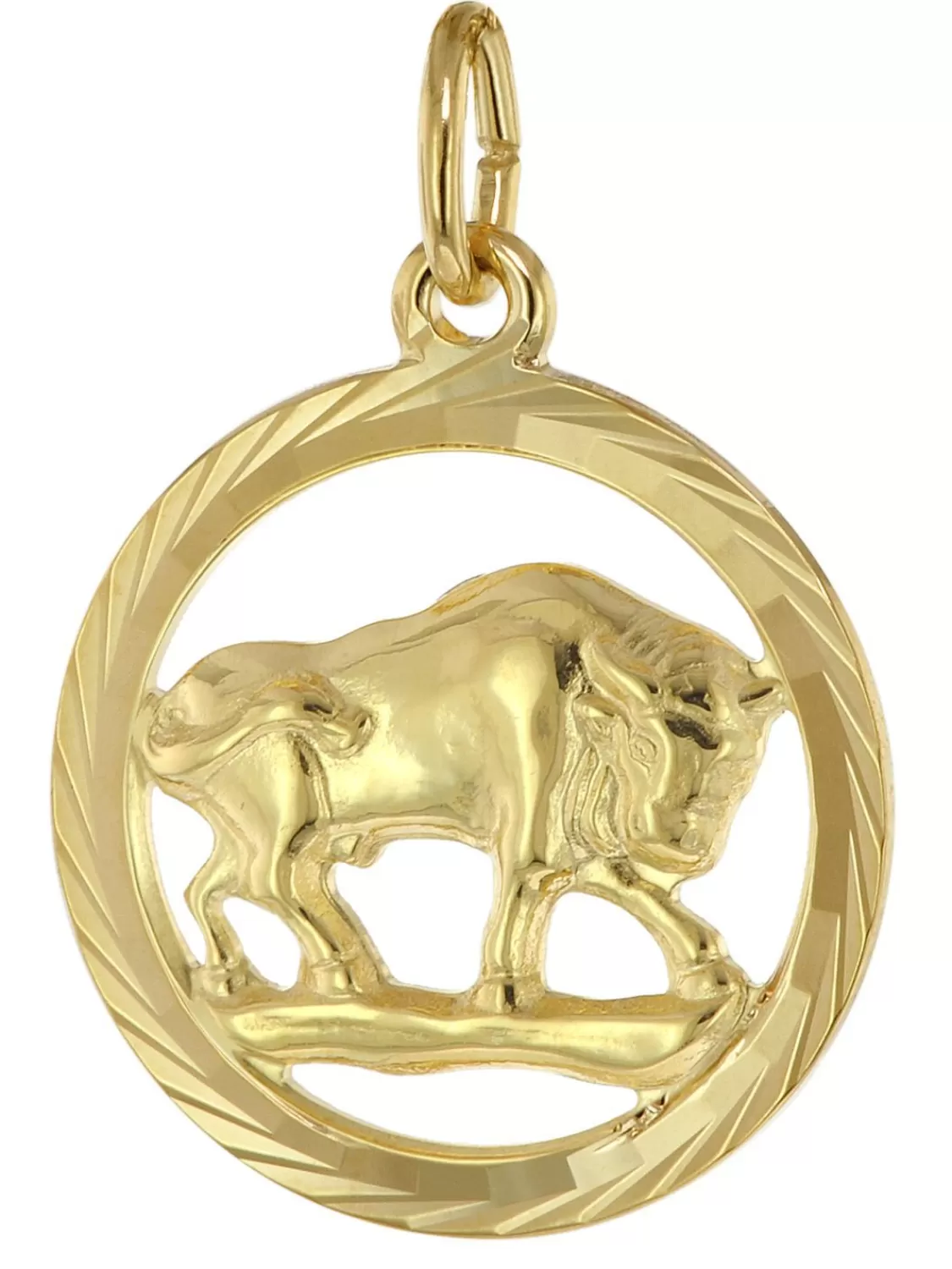 trendor Sternzeichen Stier 333 Gold Anhanger O 16 Mm | Herrenschmuck