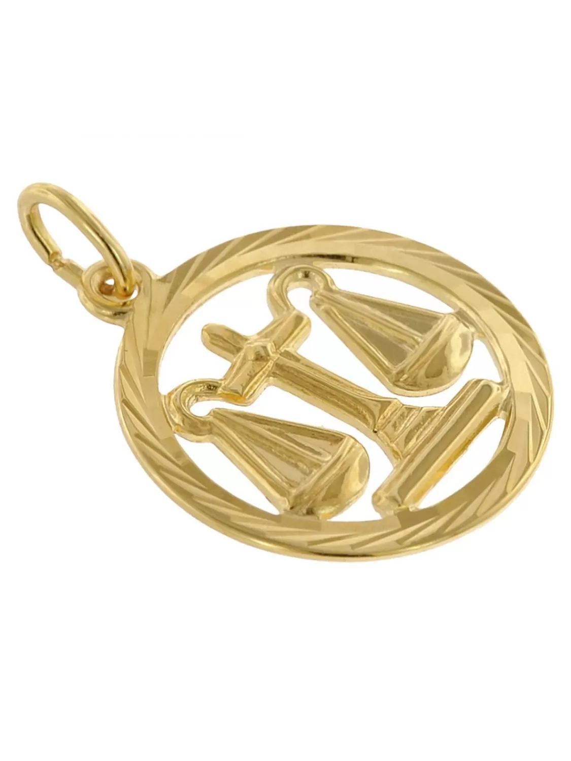 trendor Sternzeichen Waage 333 Gold Anhanger O 16 Mm | Herrenschmuck
