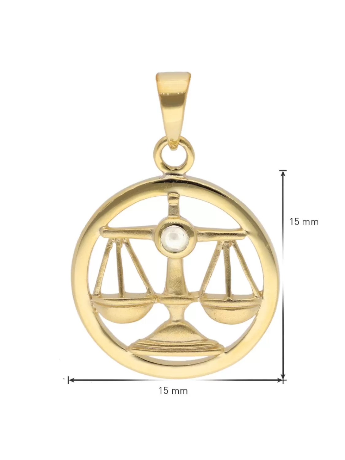 trendor Sternzeichen Waage Gold 333 Mit Opal + Vergoldete Kette | Damenschmuck