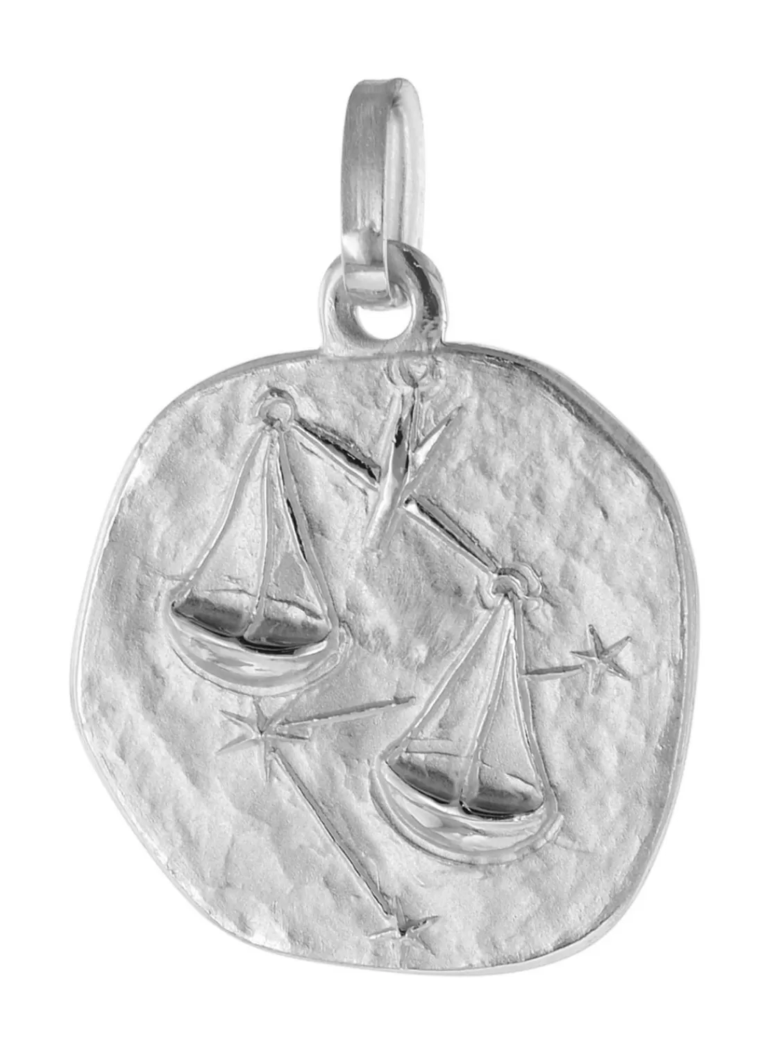 trendor Sternzeichen Waage Weisgold 333 / 8 Karat Anhanger O 16 Mm | Herrenschmuck