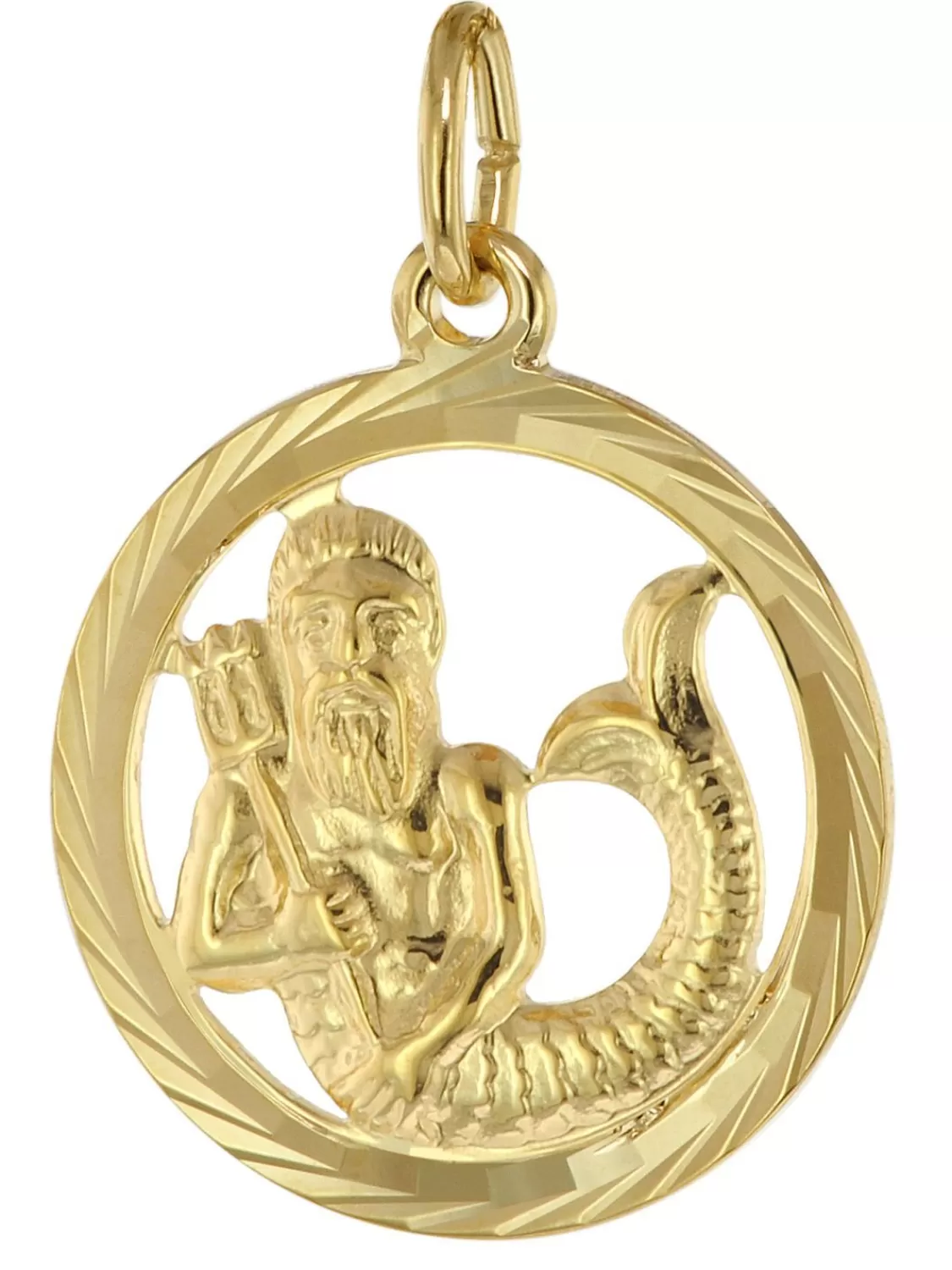 trendor Sternzeichen Wassermann 333 Gold Anhanger O 16 Mm | Herrenschmuck