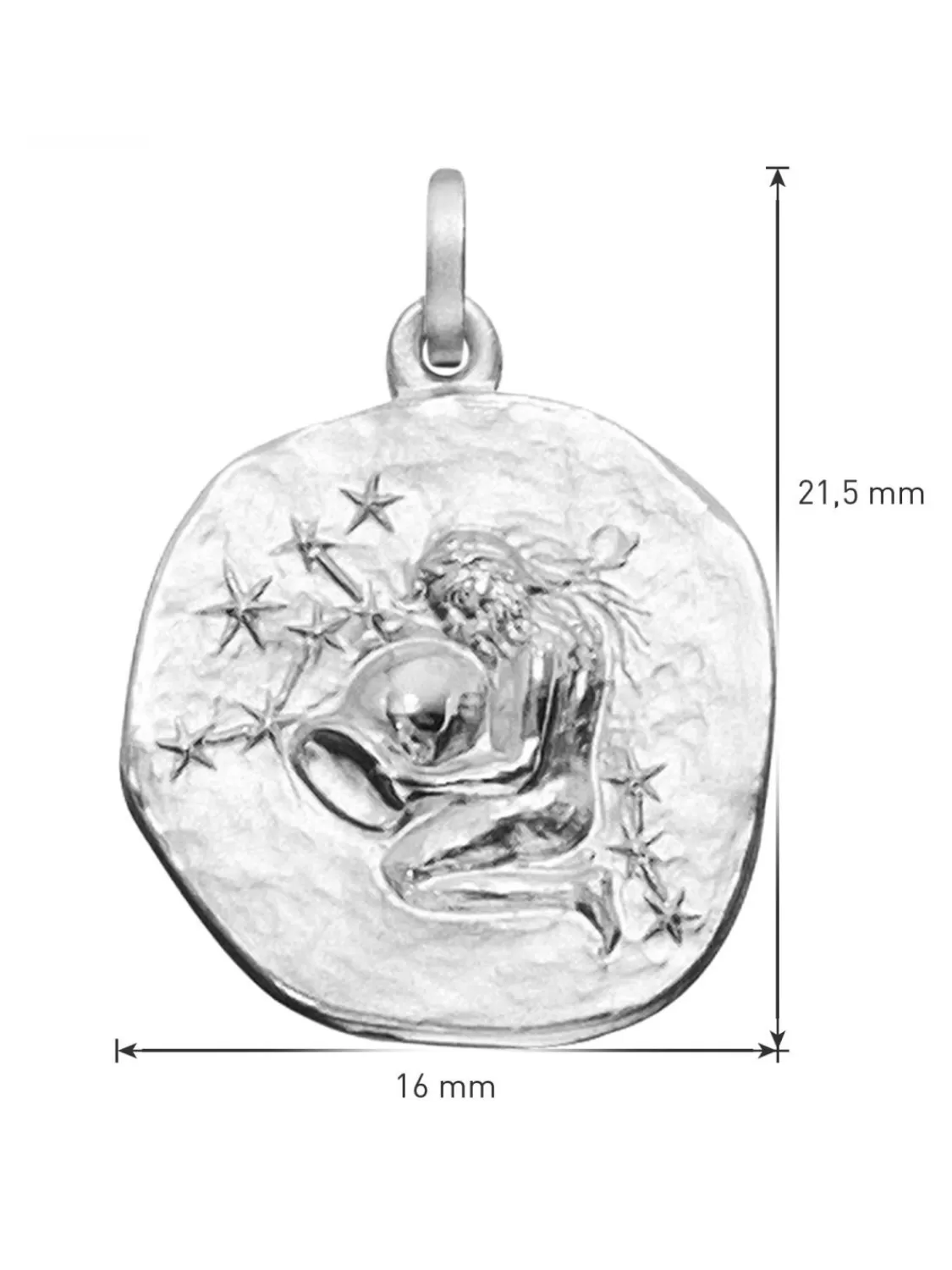 trendor Sternzeichen Wassermann Mit Halskette 925 Silber O 16 Mm | Herrenschmuck