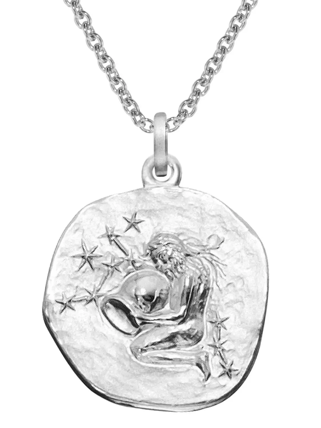 trendor Sternzeichen Wassermann O 20 Mm Und Halskette 925 Silber | Herrenschmuck