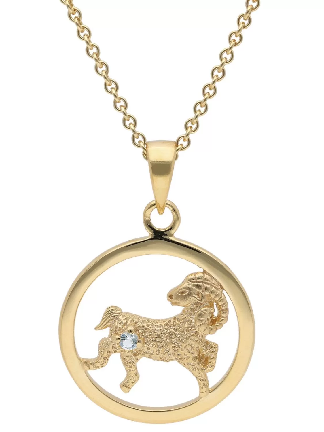 trendor Sternzeichen Widder Gold 333 Mit Topas + Vergoldete Kette | Damenschmuck