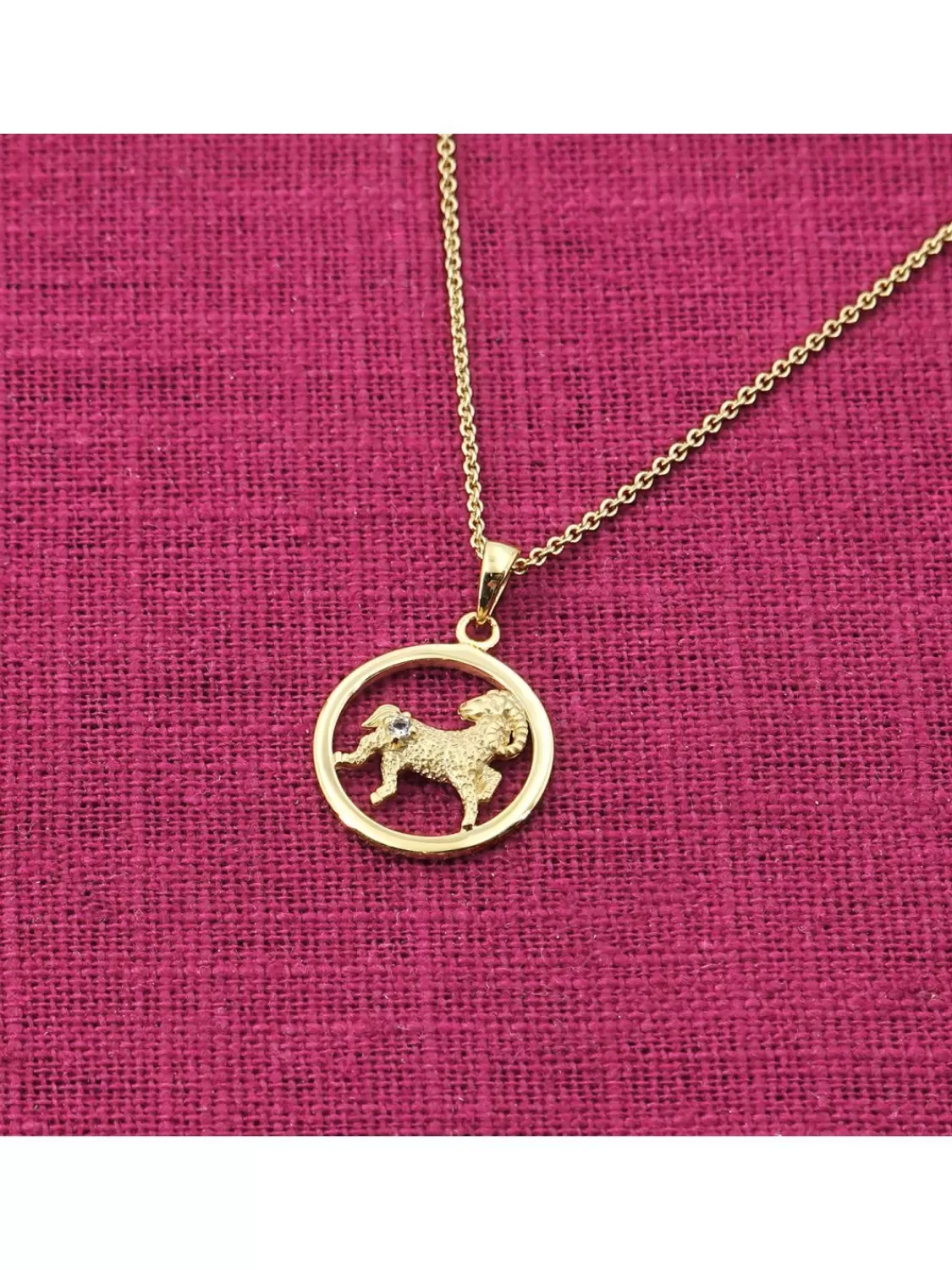 trendor Sternzeichen Widder Gold 333 Mit Topas + Vergoldete Kette | Damenschmuck