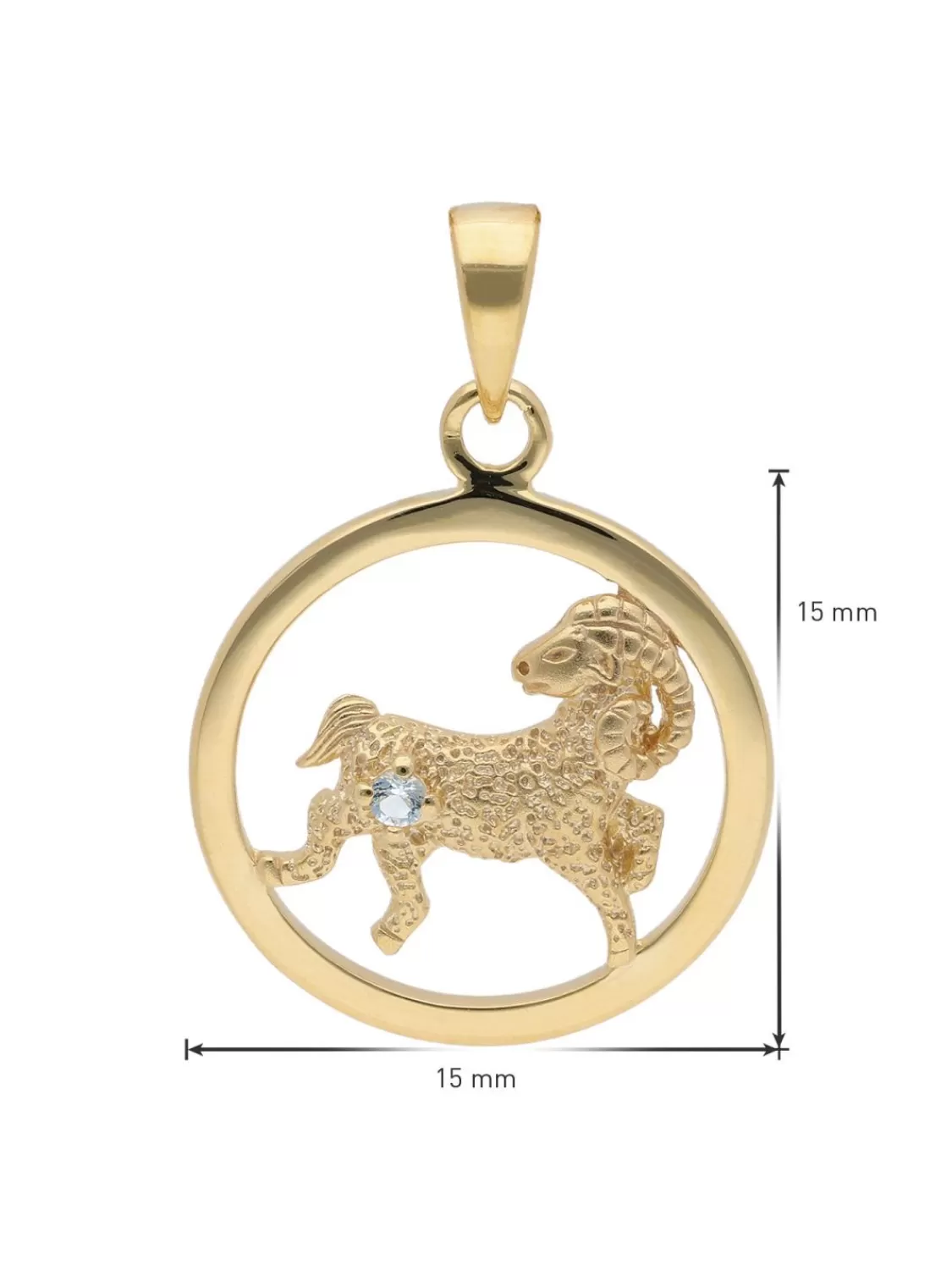 trendor Sternzeichen Widder Gold 333 Mit Topas + Vergoldete Kette | Damenschmuck