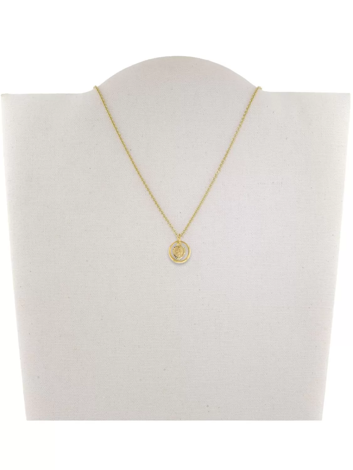 trendor Taufring Mit Engelherz Gold 333 An Goldplattierter Silberkette | Damenschmuck