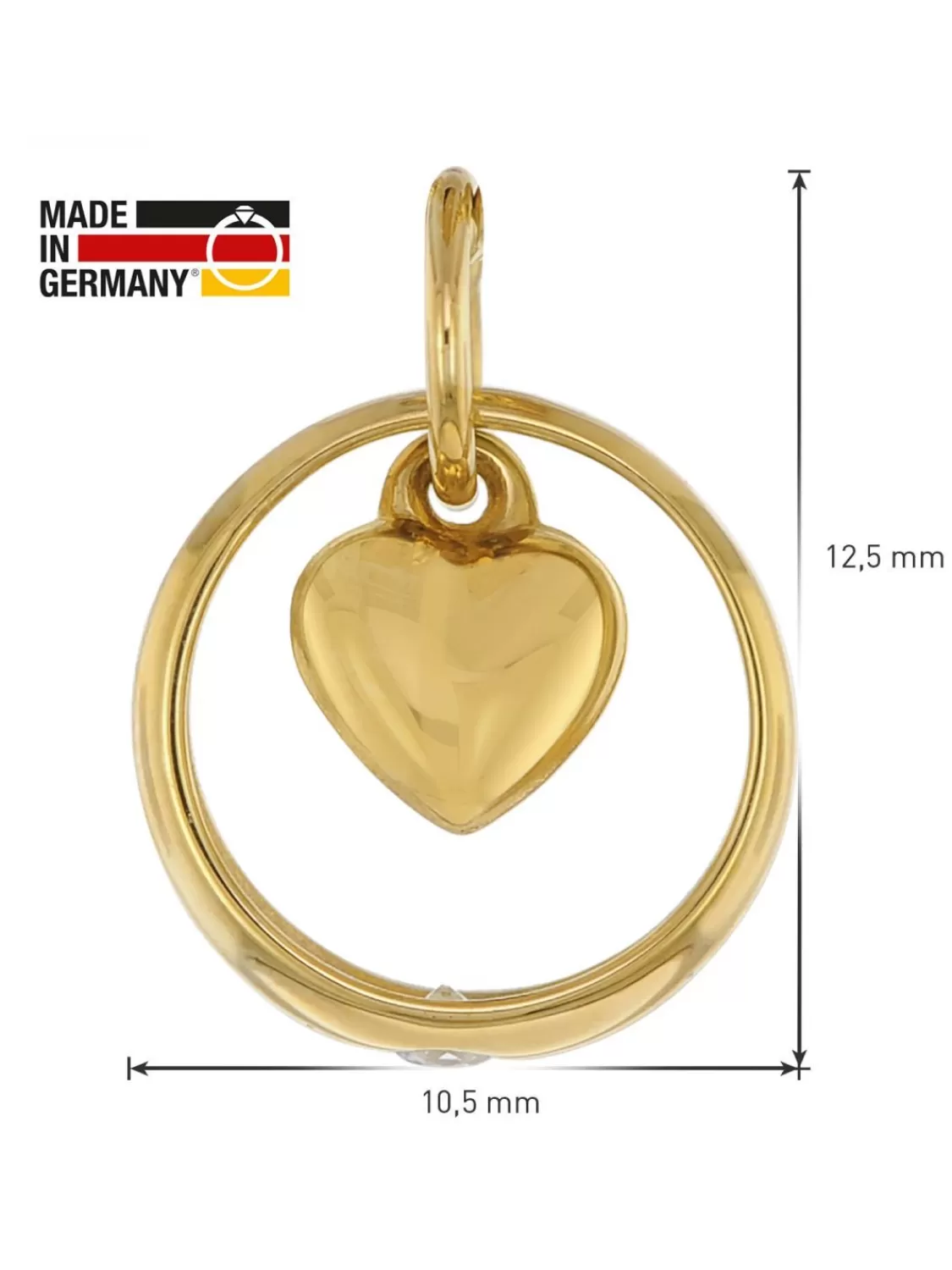 trendor Taufring Mit Zirkonia Und Herzchen Gold 585 / 14K | Kinderschmuck