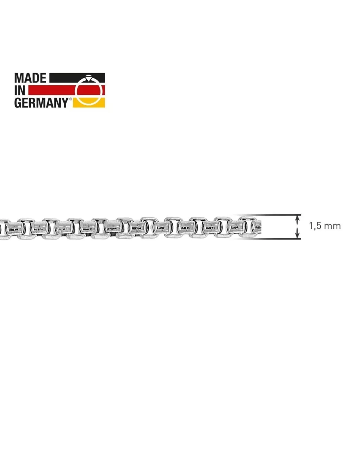 trendor Venezia-Kette Fur Herren 925 Silber 1,5 Mm Breit | Herrenschmuck