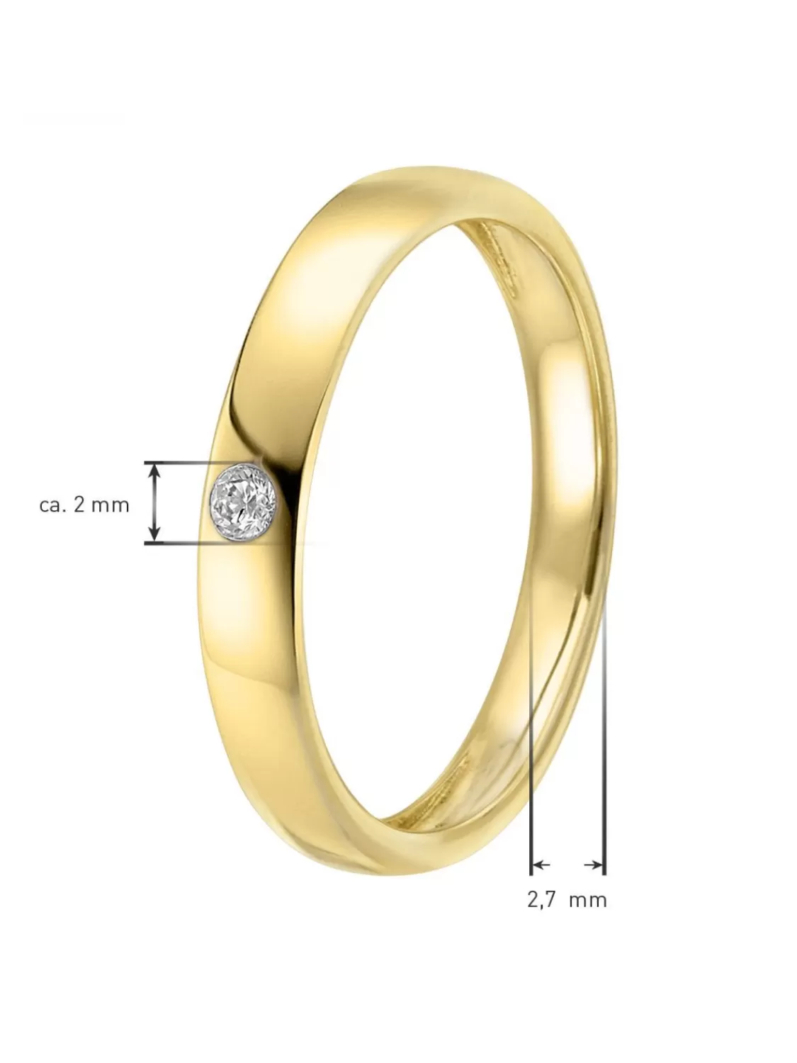 trendor Verlobungsring Mit Brillant Gold 585 / 14 Karat Diamantring | Damenschmuck
