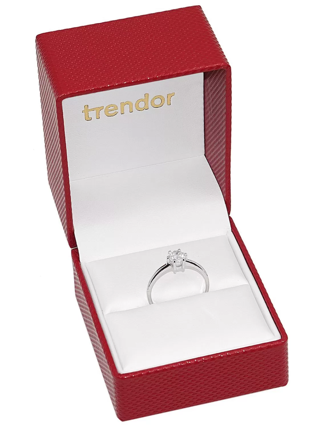 trendor Verlobungsring Weisgold 333 / 8 Karat Damenring Mit Zirkonia | Damenschmuck