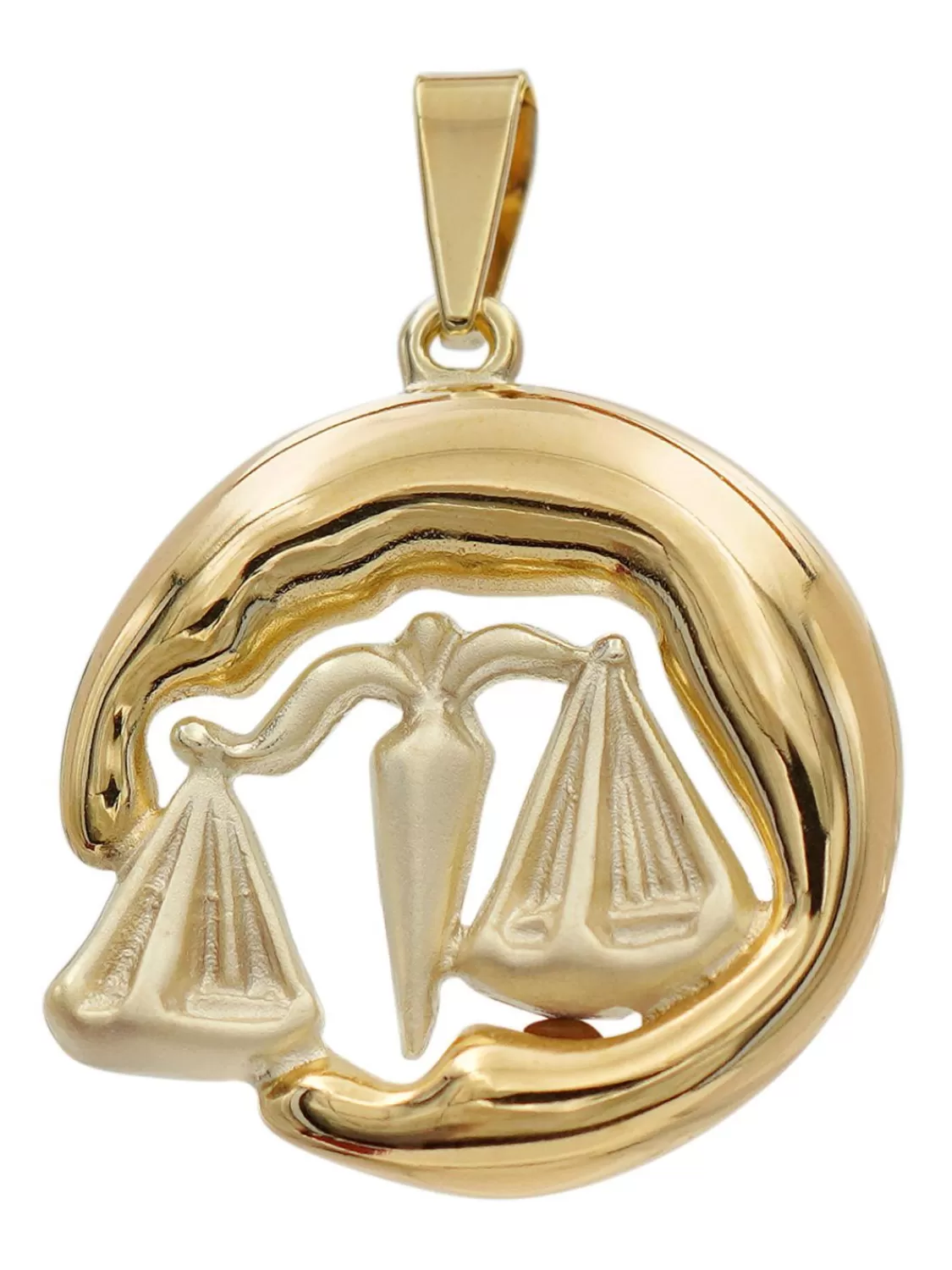 trendor Waage Sternzeichen Anhanger Gold 333 (8 Karat) O 21 Mm | Herrenschmuck