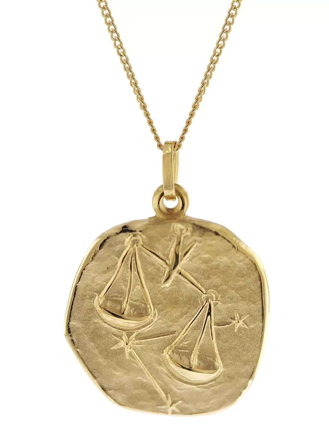 trendor Waage Sternzeichen O 20 Mm Mit 333/8K Goldkette Fur Herren | Herrenschmuck