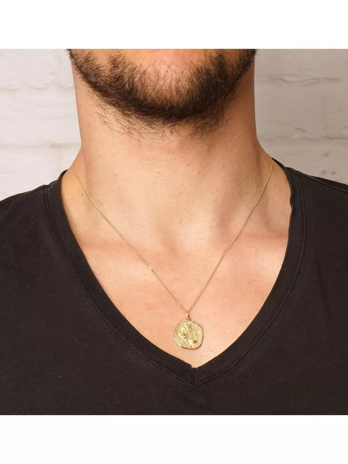 trendor Waage Sternzeichen O 20 Mm Mit 333/8K Goldkette Fur Herren | Herrenschmuck