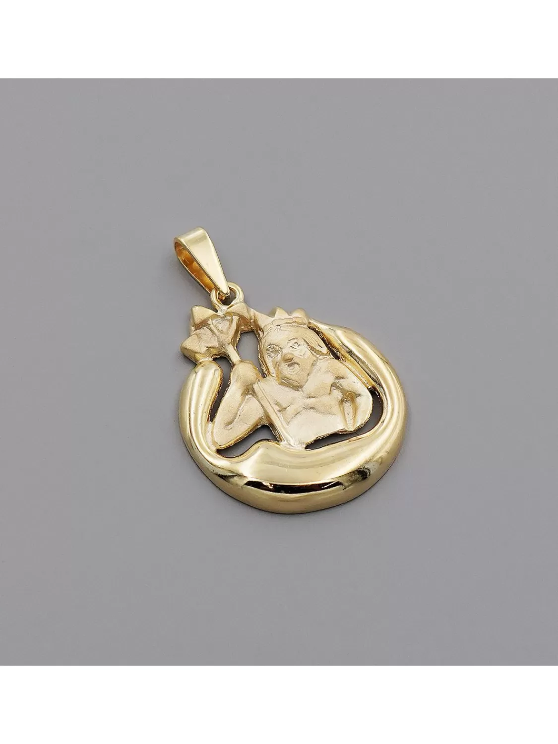 trendor Wassermann Sternzeichen Anhanger Gold 333 (8 Karat) O 21 Mm | Herrenschmuck