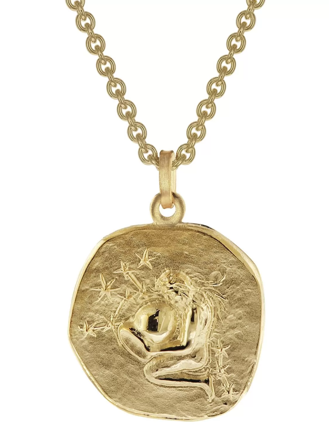 trendor Wassermann Sternzeichen O 20 Mm Herrenkette Gold Auf Silber | Herrenschmuck
