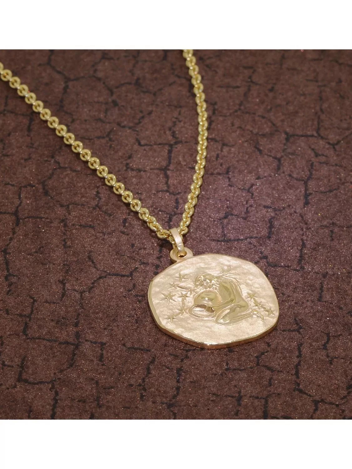 trendor Wassermann Sternzeichen O 20 Mm Herrenkette Gold Auf Silber | Herrenschmuck