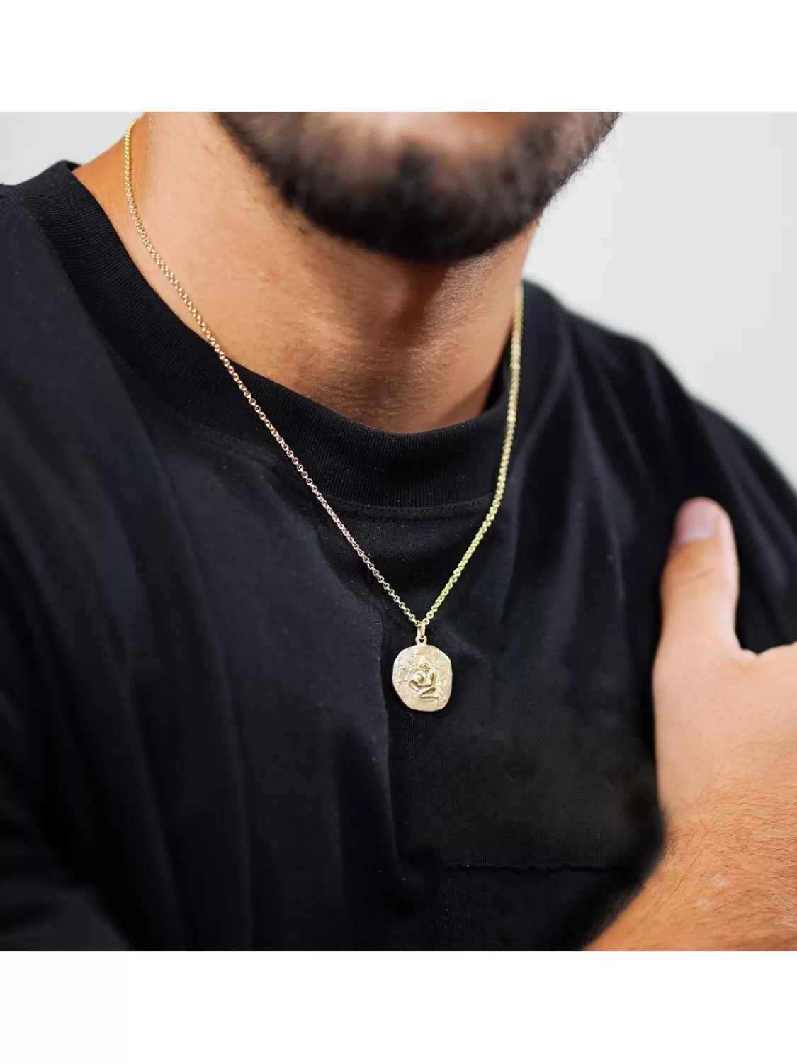 trendor Wassermann Sternzeichen O 20 Mm Herrenkette Gold Auf Silber | Herrenschmuck