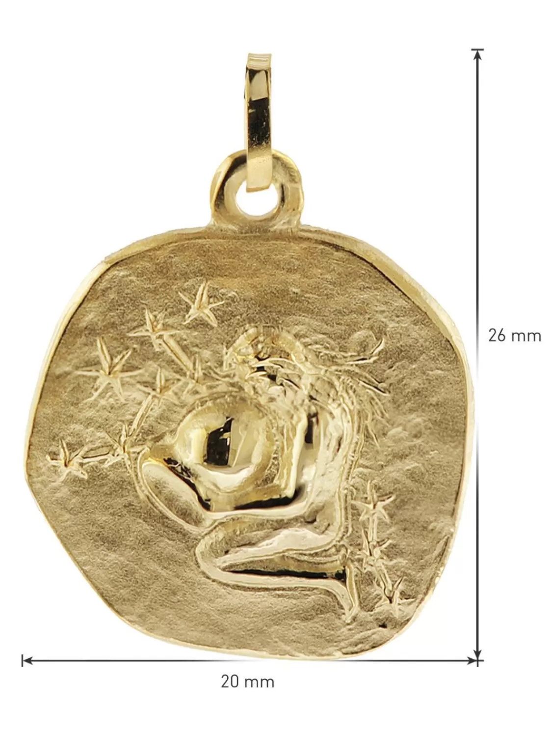 trendor Wassermann Sternzeichen O 20 Mm Herrenkette Gold Auf Silber | Herrenschmuck
