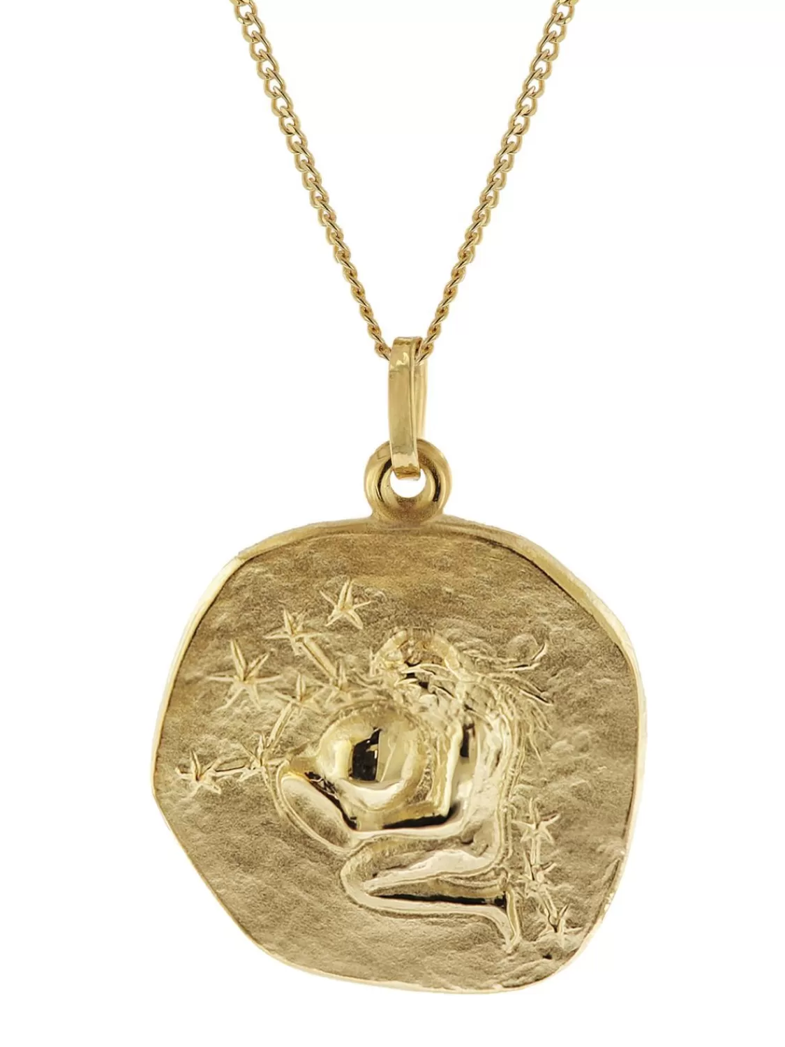 trendor Wassermann Sternzeichen O 20 Mm Mit 333/8K Herren-Goldkette | Herrenschmuck