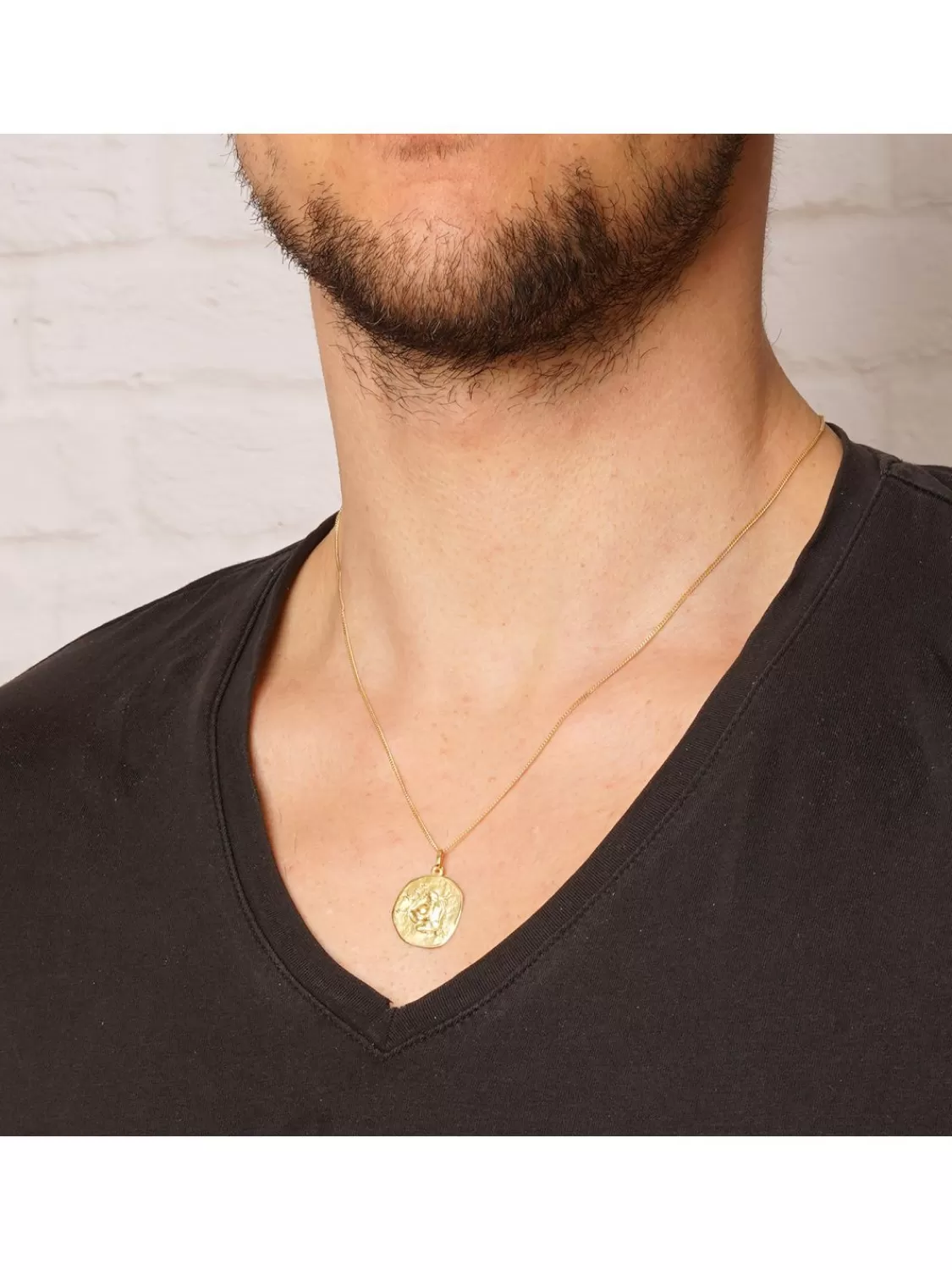trendor Wassermann Sternzeichen O 20 Mm Mit 333/8K Herren-Goldkette | Herrenschmuck