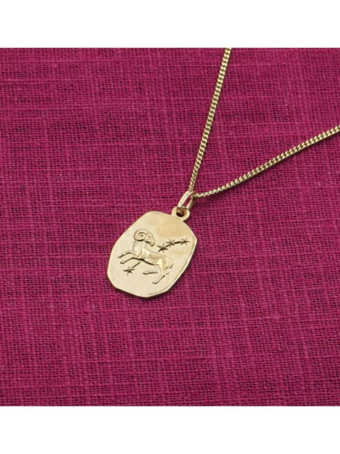trendor Widder Sternzeichen Gold 333 / 8K Mit Vergoldeter Silberkette | Herrenschmuck