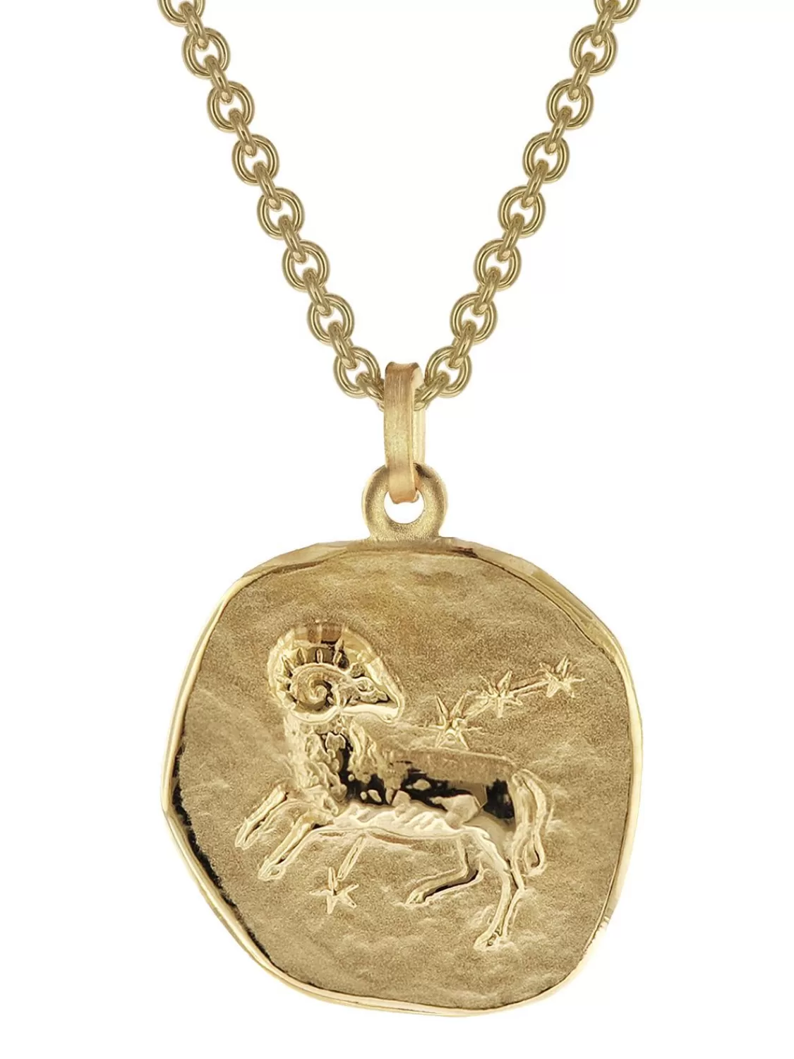trendor Widder Sternzeichen O 20 Mm Herren-Halskette Gold Auf Silber | Herrenschmuck